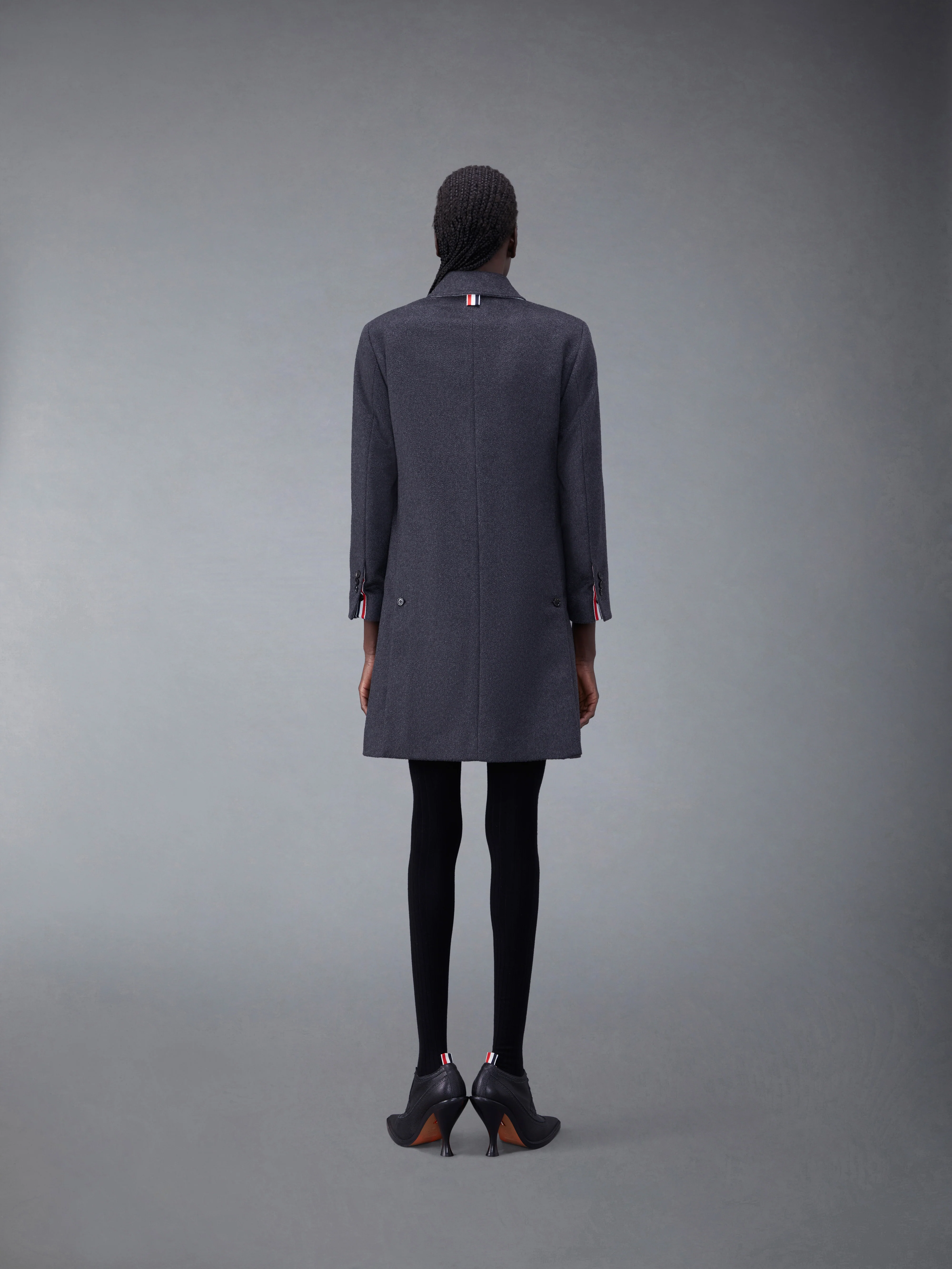 ZIBELINE MELANGE CASHMERE CLASSIC BAL COLLAR OVERCOAT