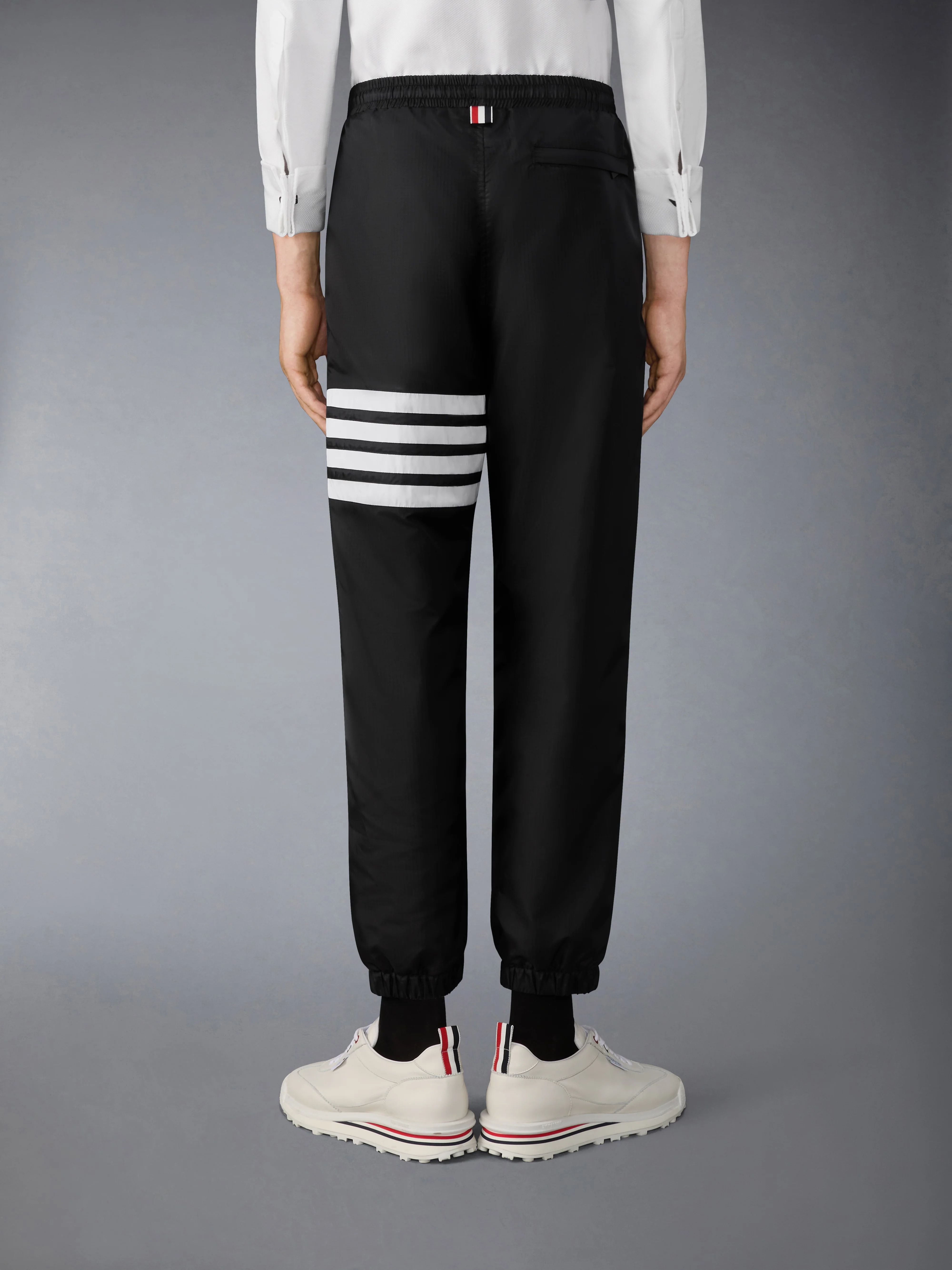SHINY RIPSTOP 4-BAR TRACK PANTS