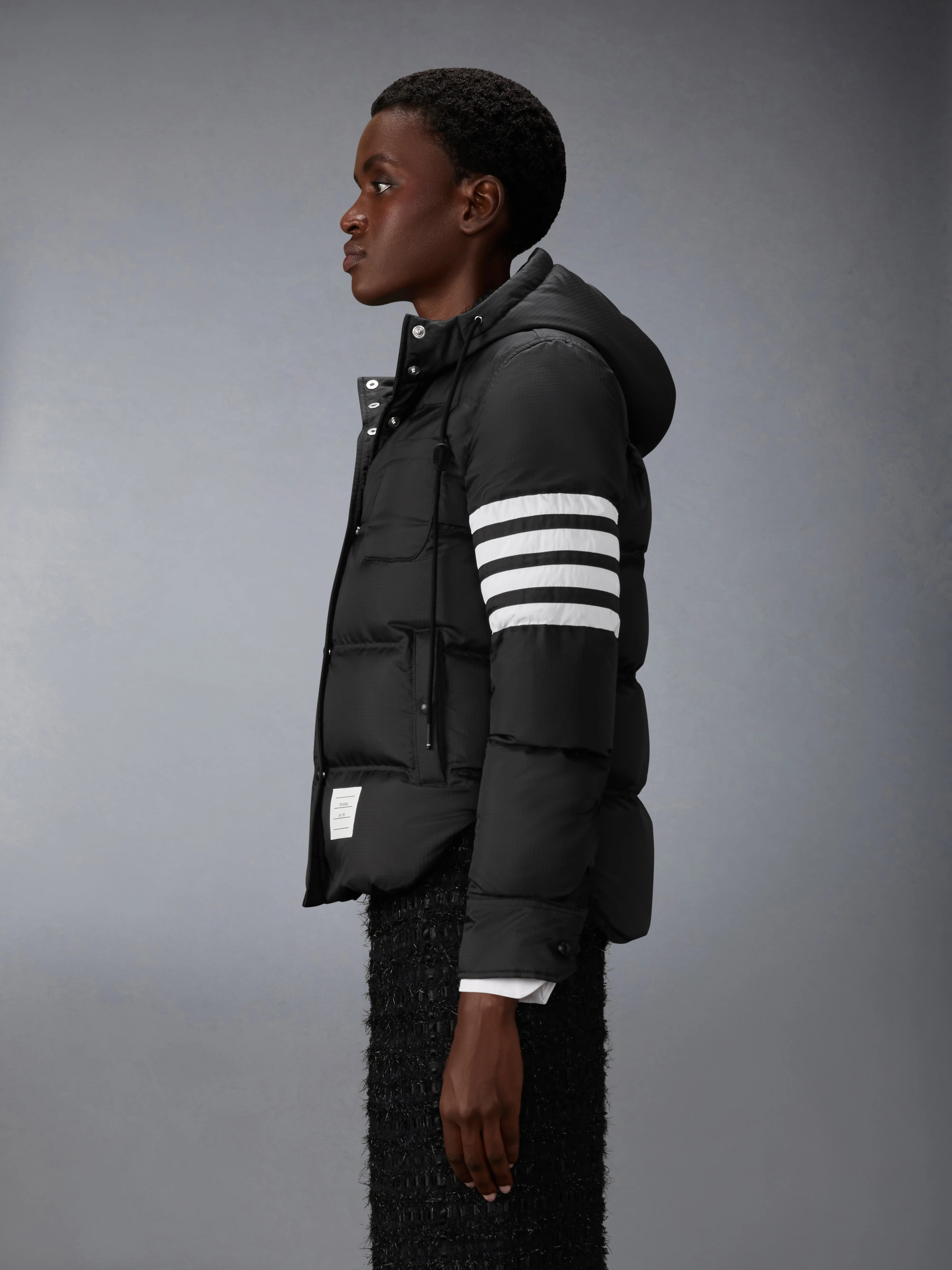 SHINY RIPSTOP LIGHTWEIGHT DOWN FILLED 4-BAR JACKET
