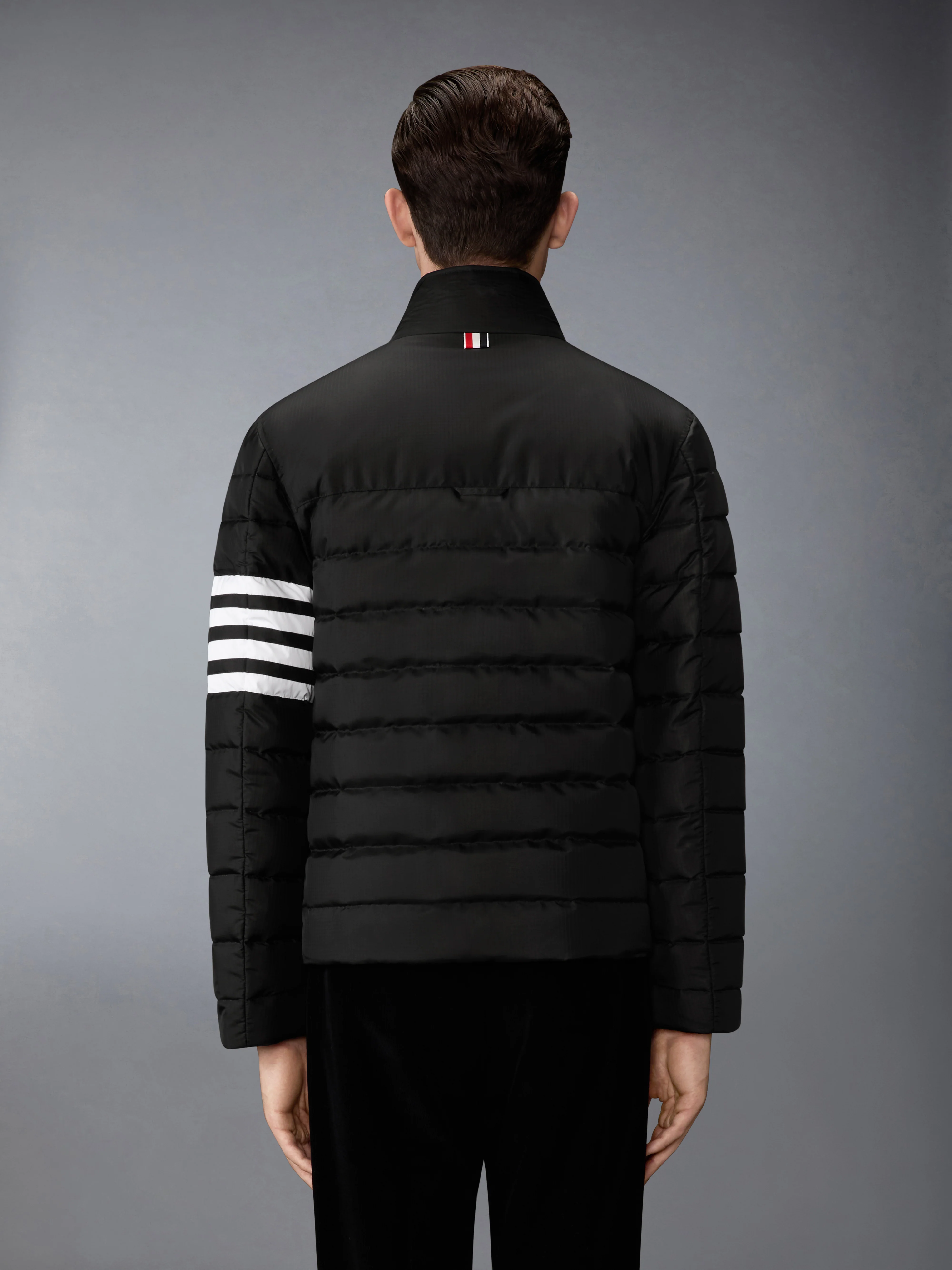 SHINY RIPSTOP LIGHTWEIGHT DOWN FILLED 4-BAR JACKET