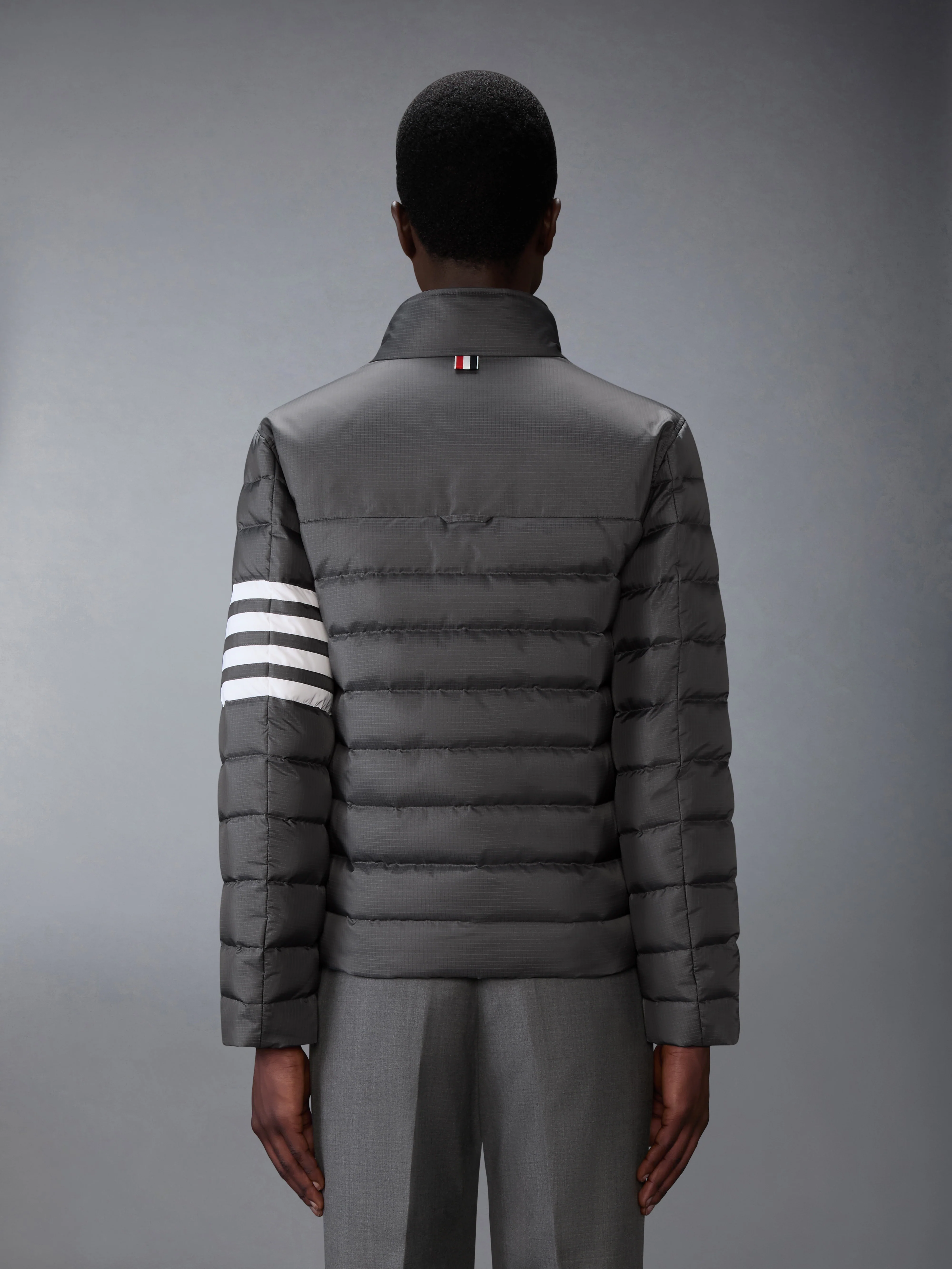 SHINY RIPSTOP LIGHTWEIGHT DOWN FILLED 4-BAR JACKET