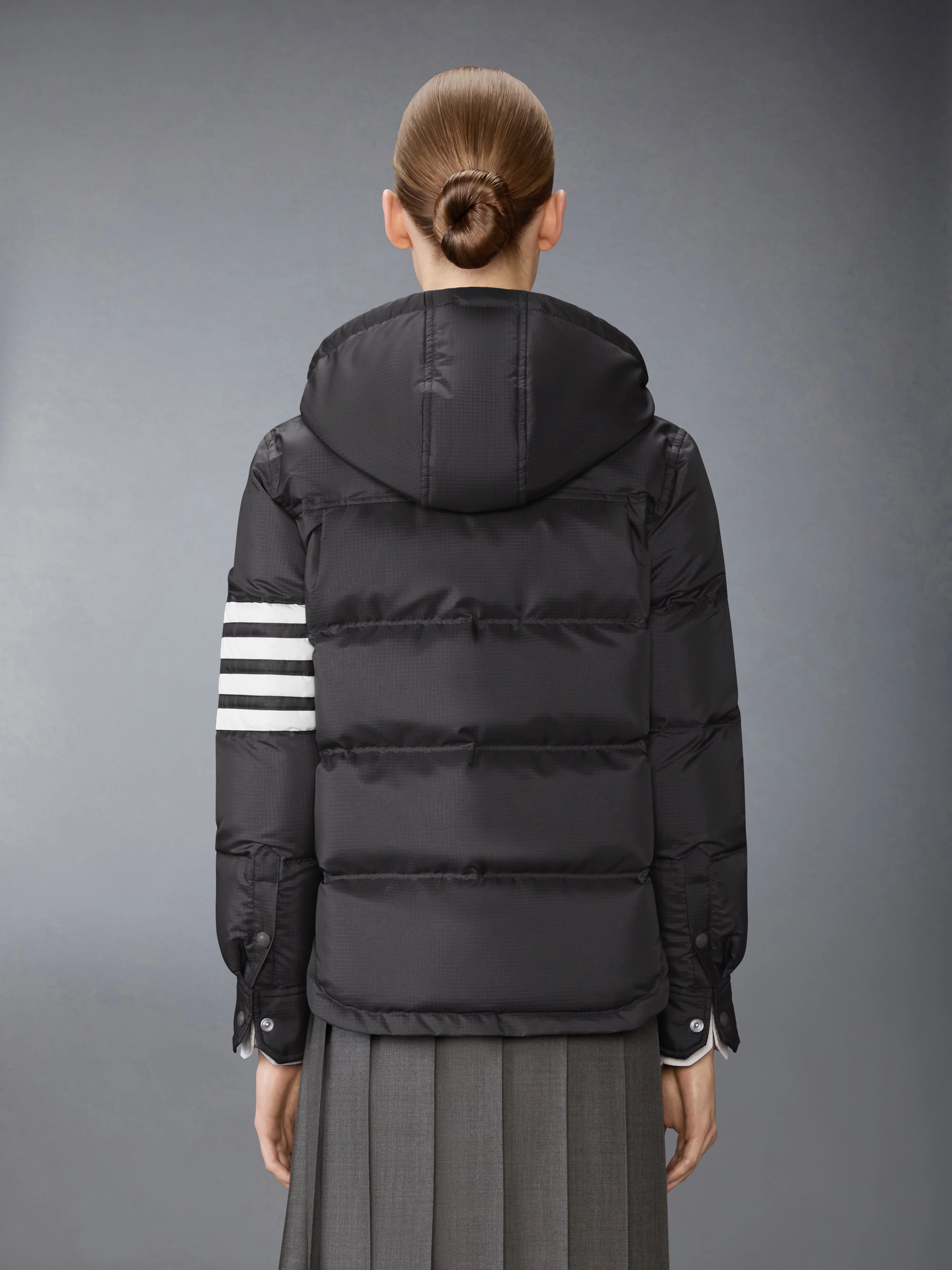 SHINY RIPSTOP LIGHTWEIGHT DOWN FILLED 4-BAR JACKET