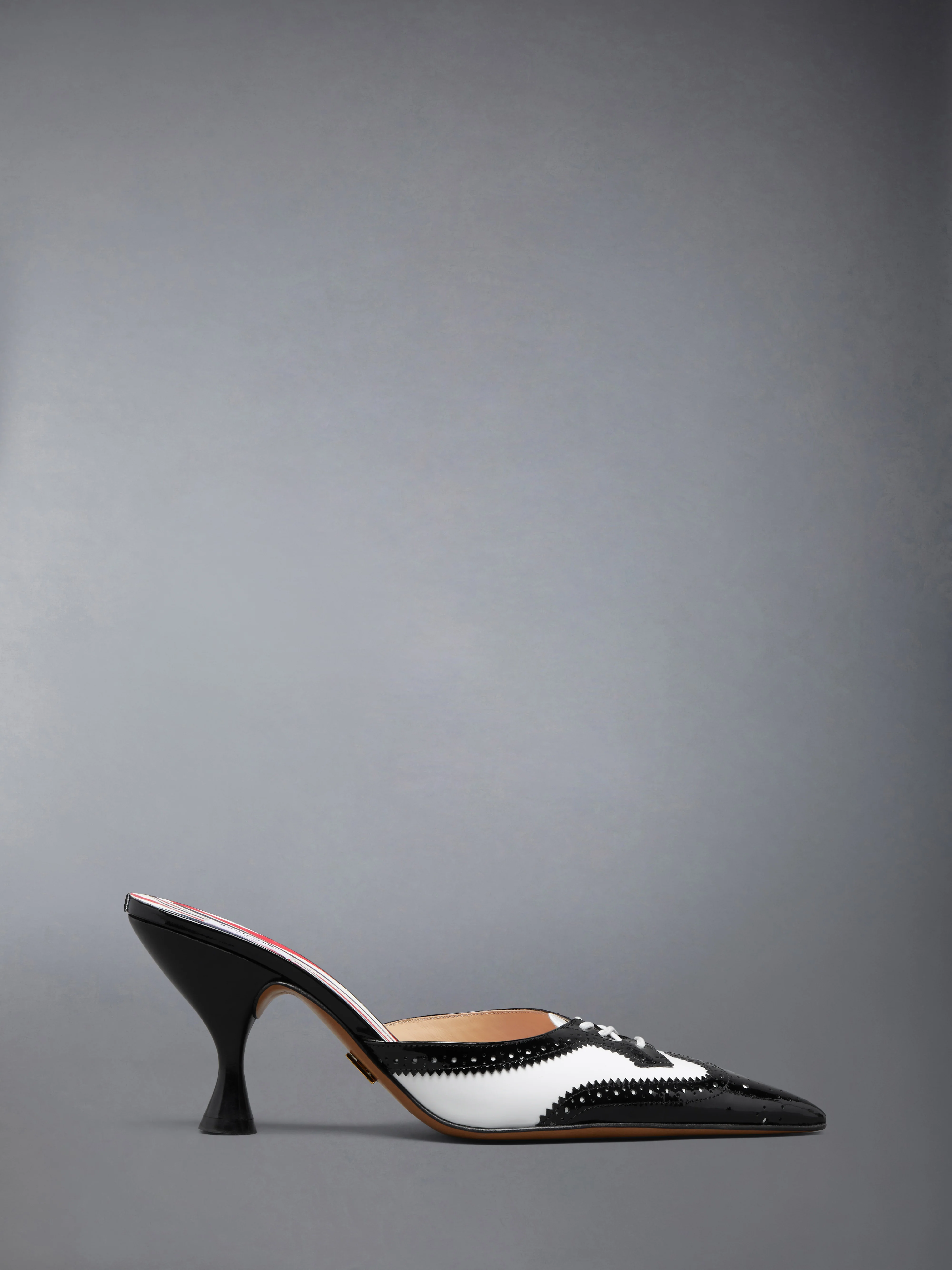 SOFT PATENT HEELED MULE 75MM
