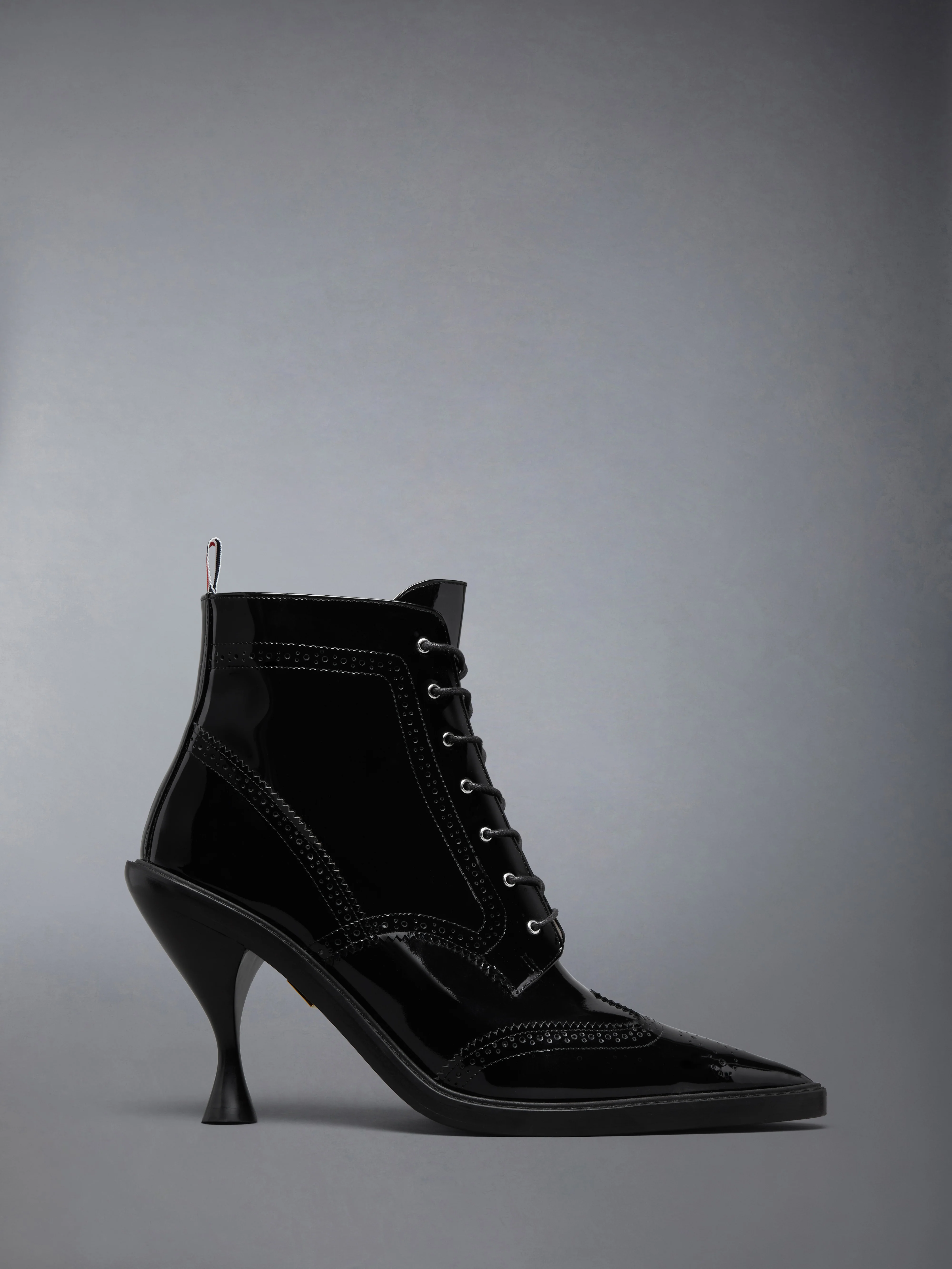 SOFT PATENT WINGTIP BOOT 90MM