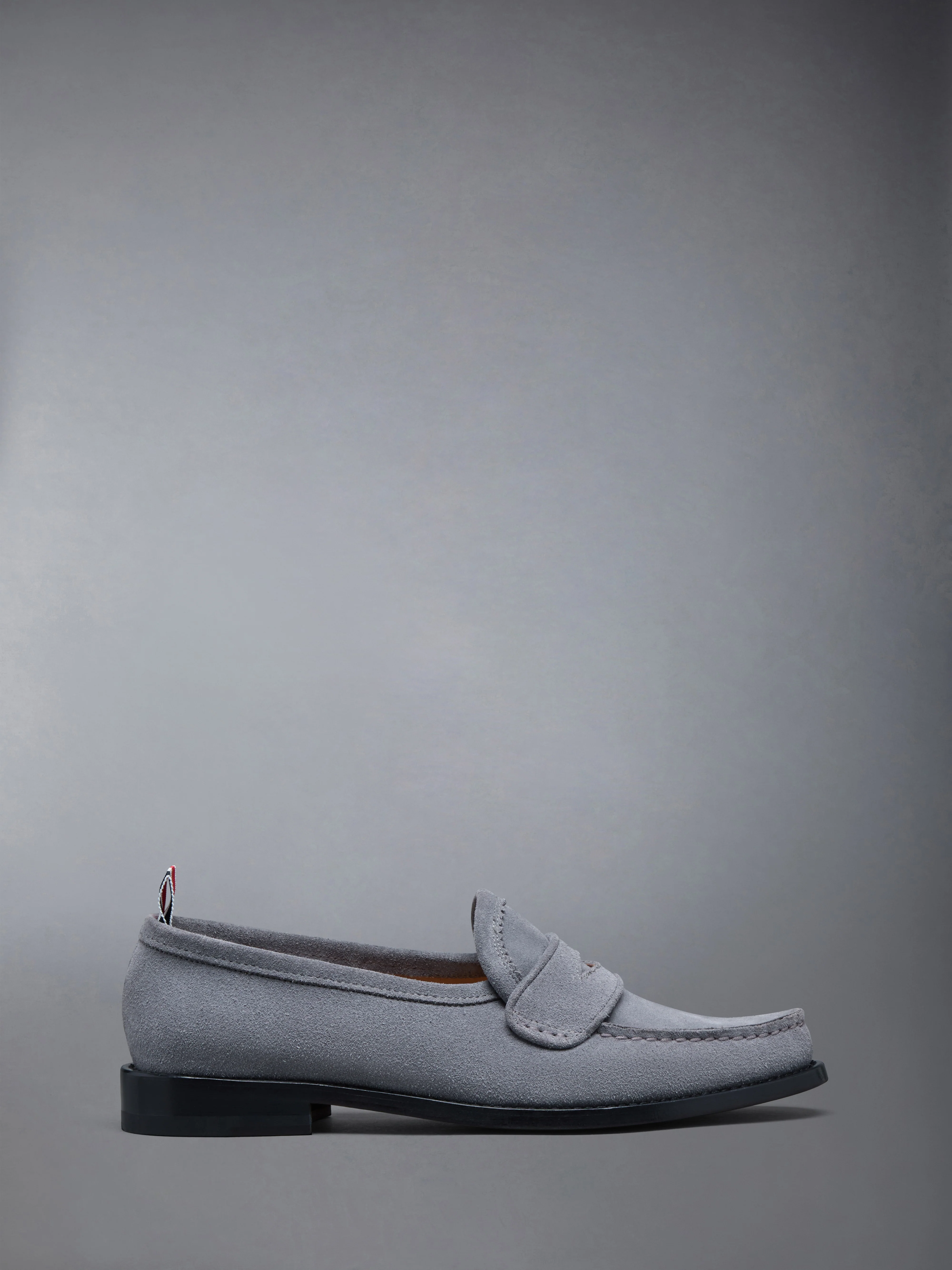 CALF SUEDE PLEATED VARSITY LOAFER
