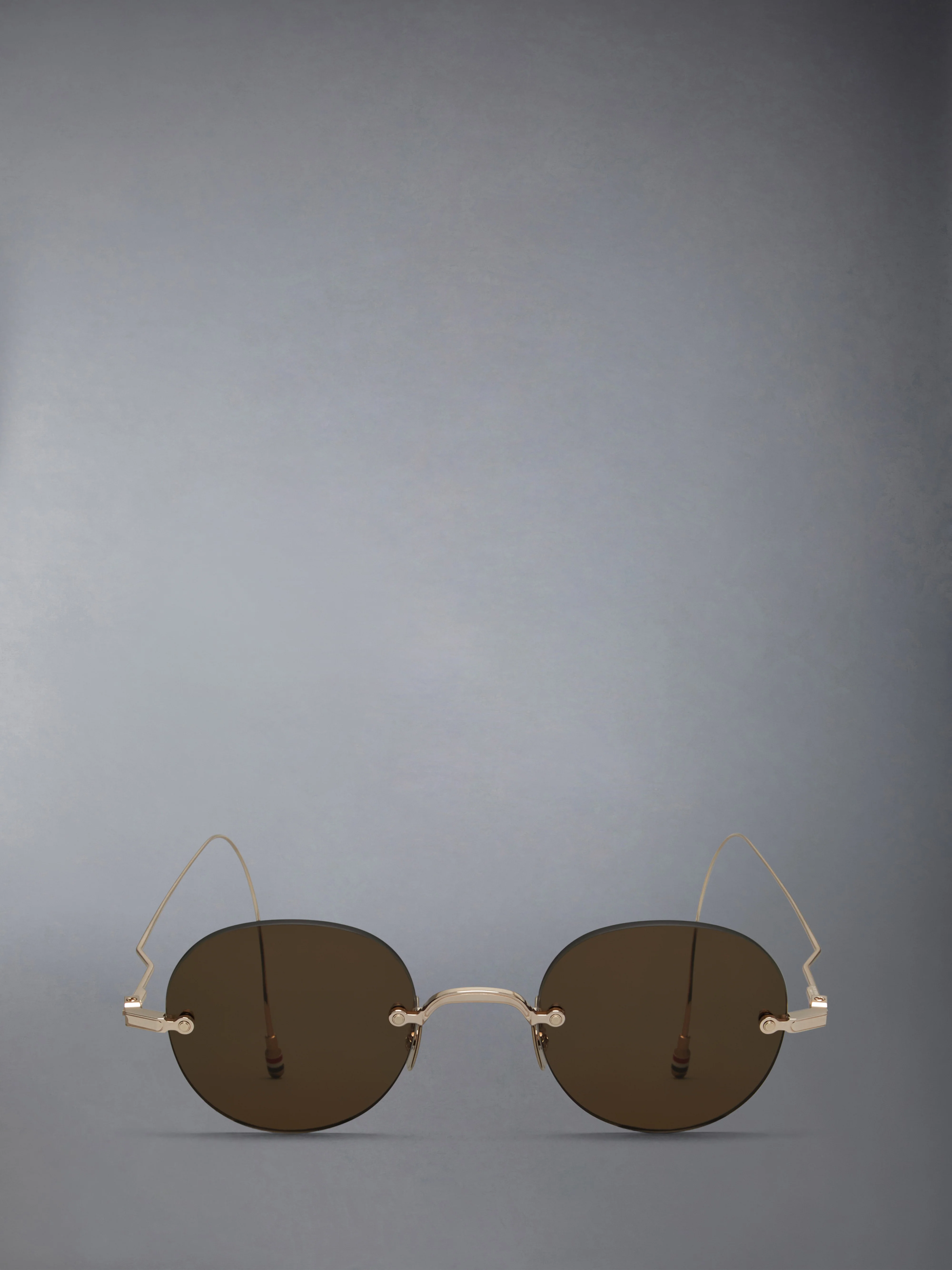 TITANIUM RIMLESS ROUND SUNGLASSES