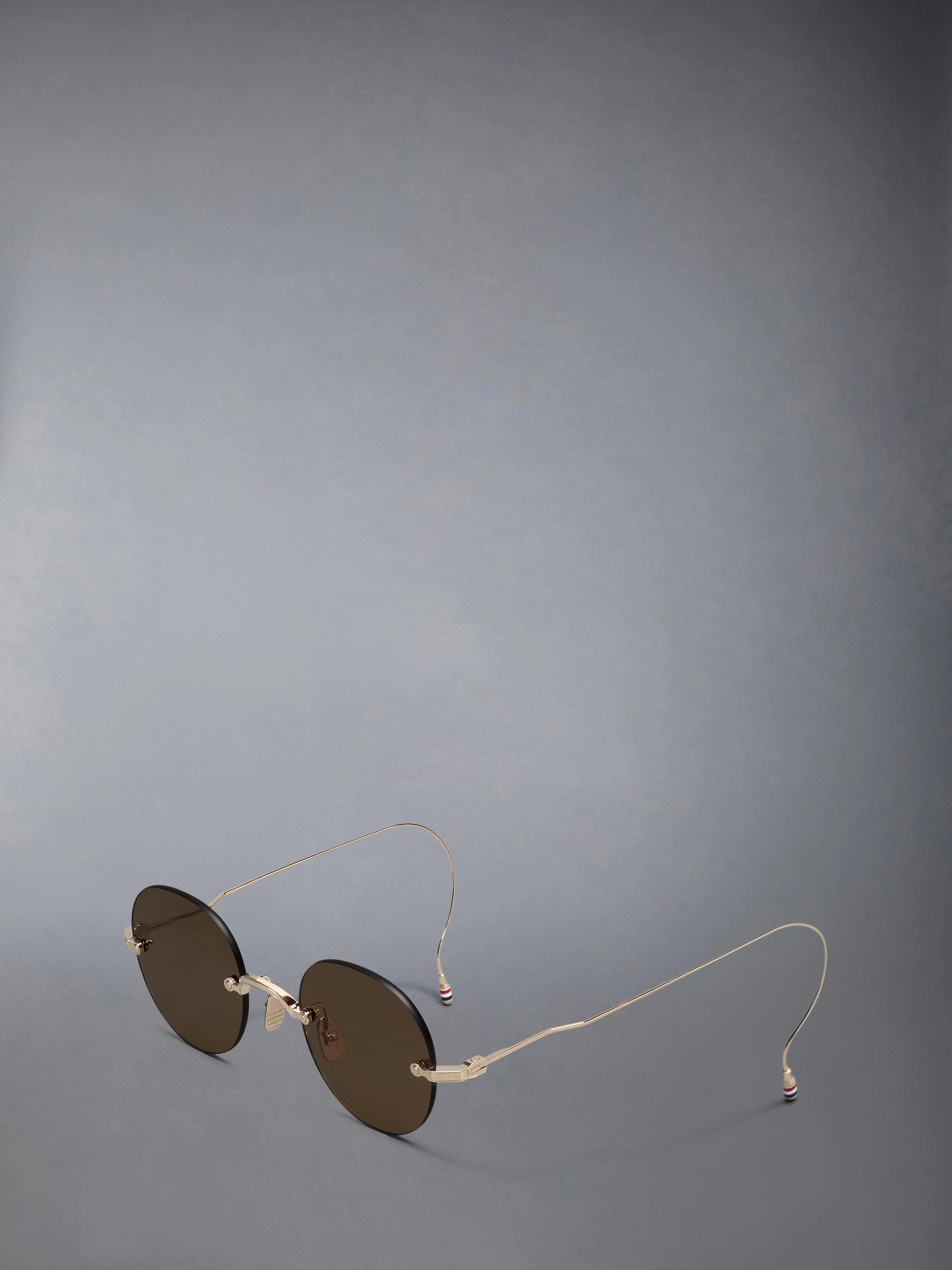 TITANIUM RIMLESS ROUND SUNGLASSES