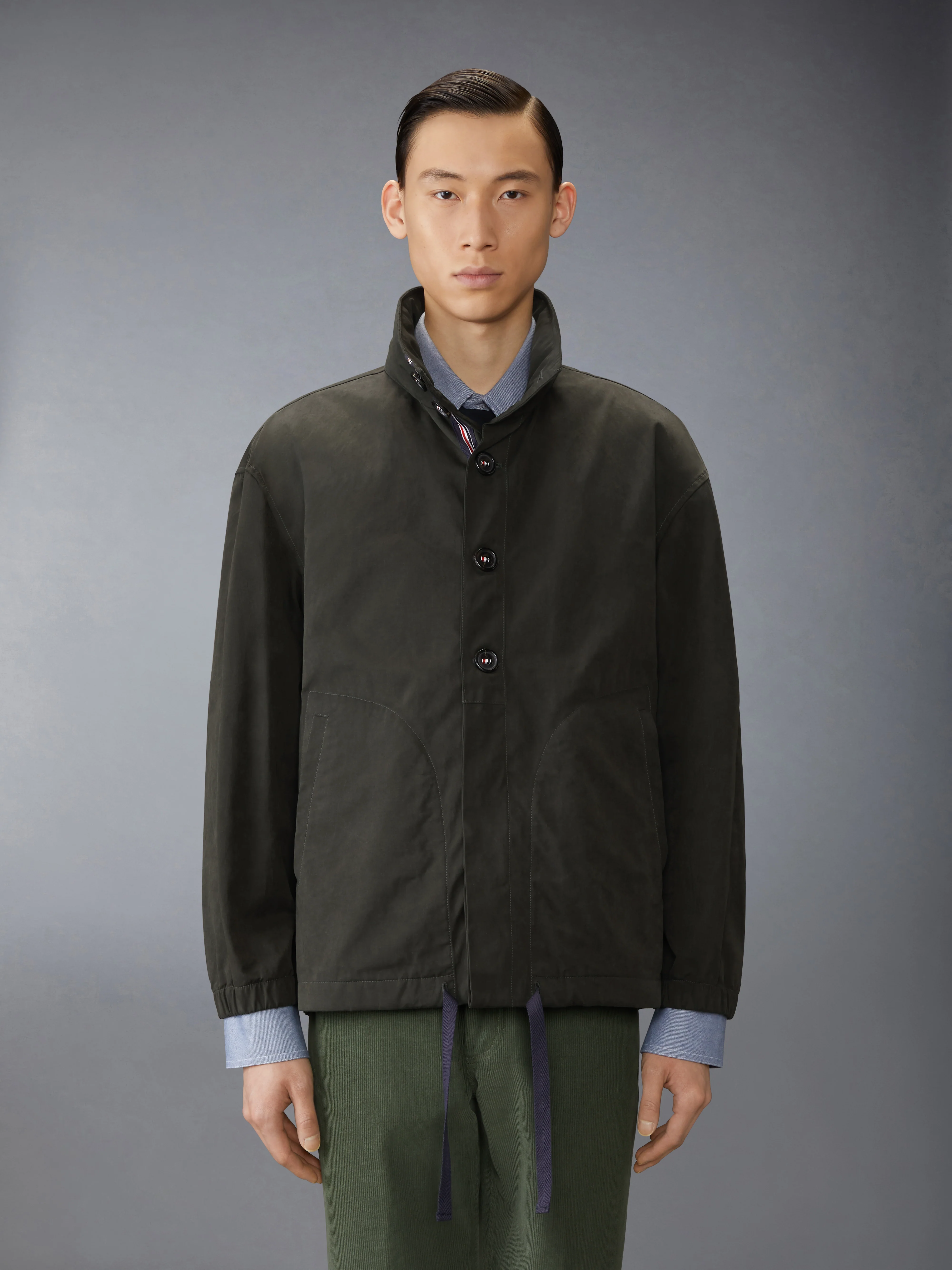 WAXED TECH HOODED ANORAK JACKET