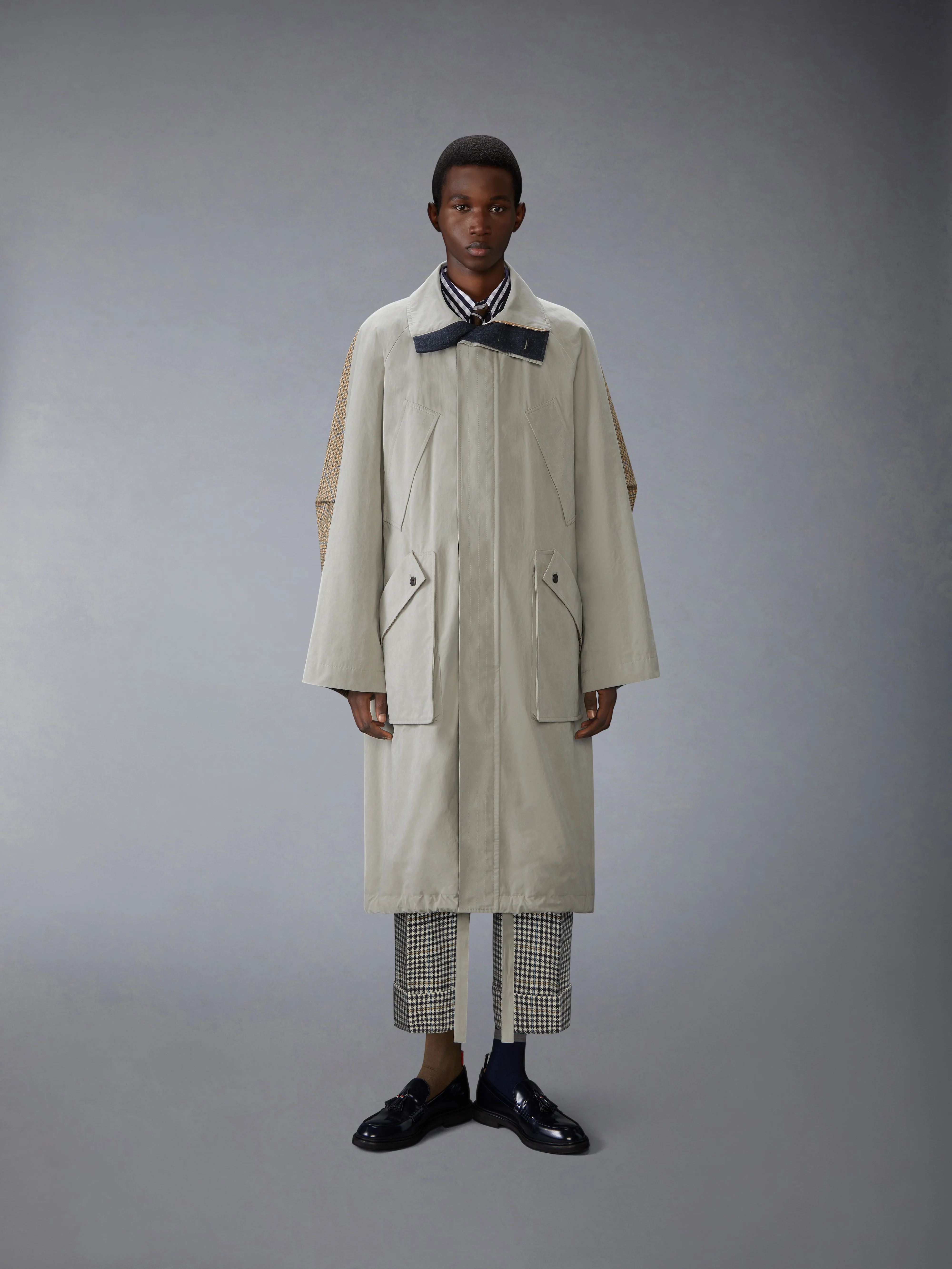 WAXED TECH HOODED PARKA