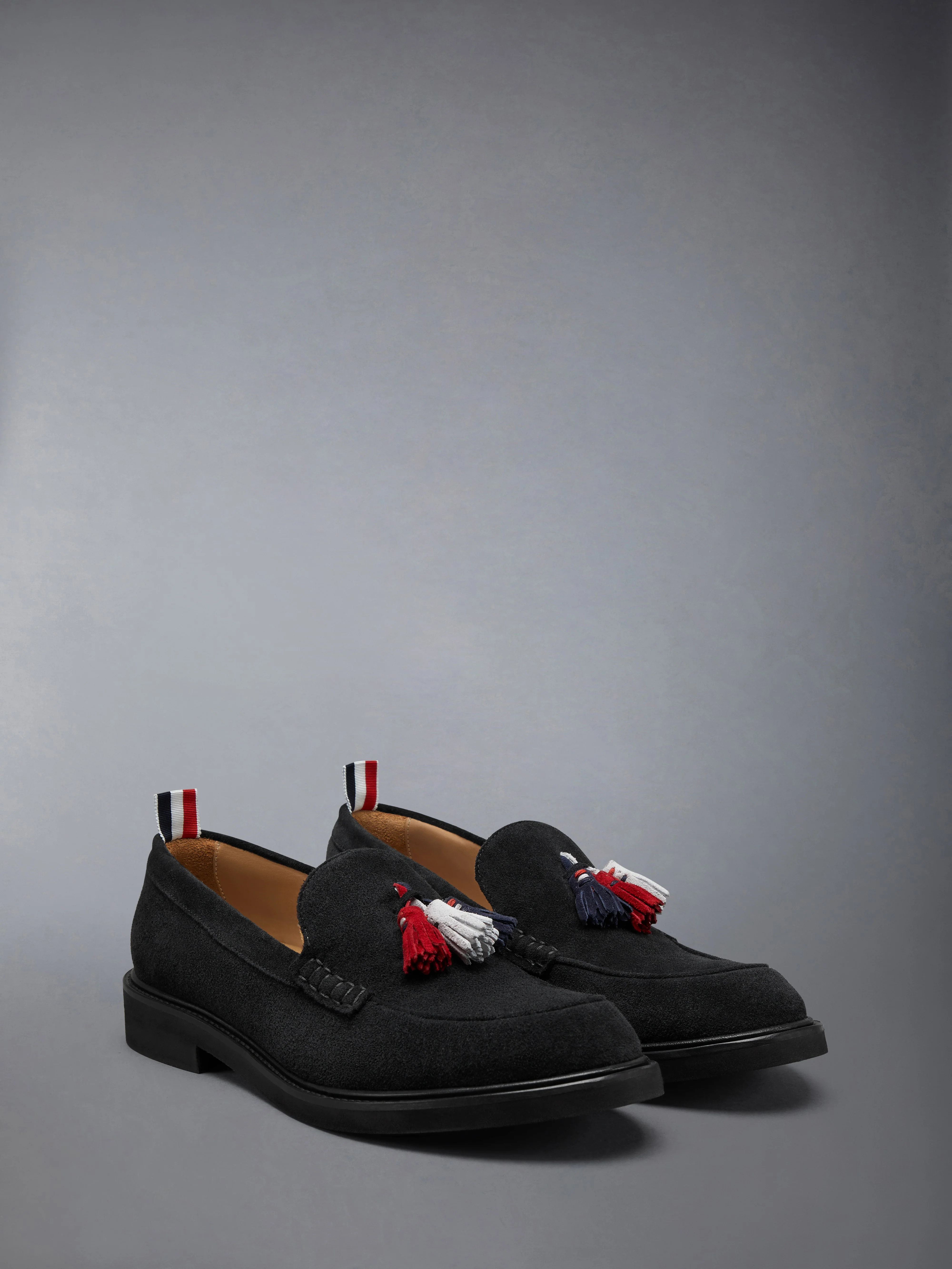 CALF SUEDE RWB TASSEL LOAFER