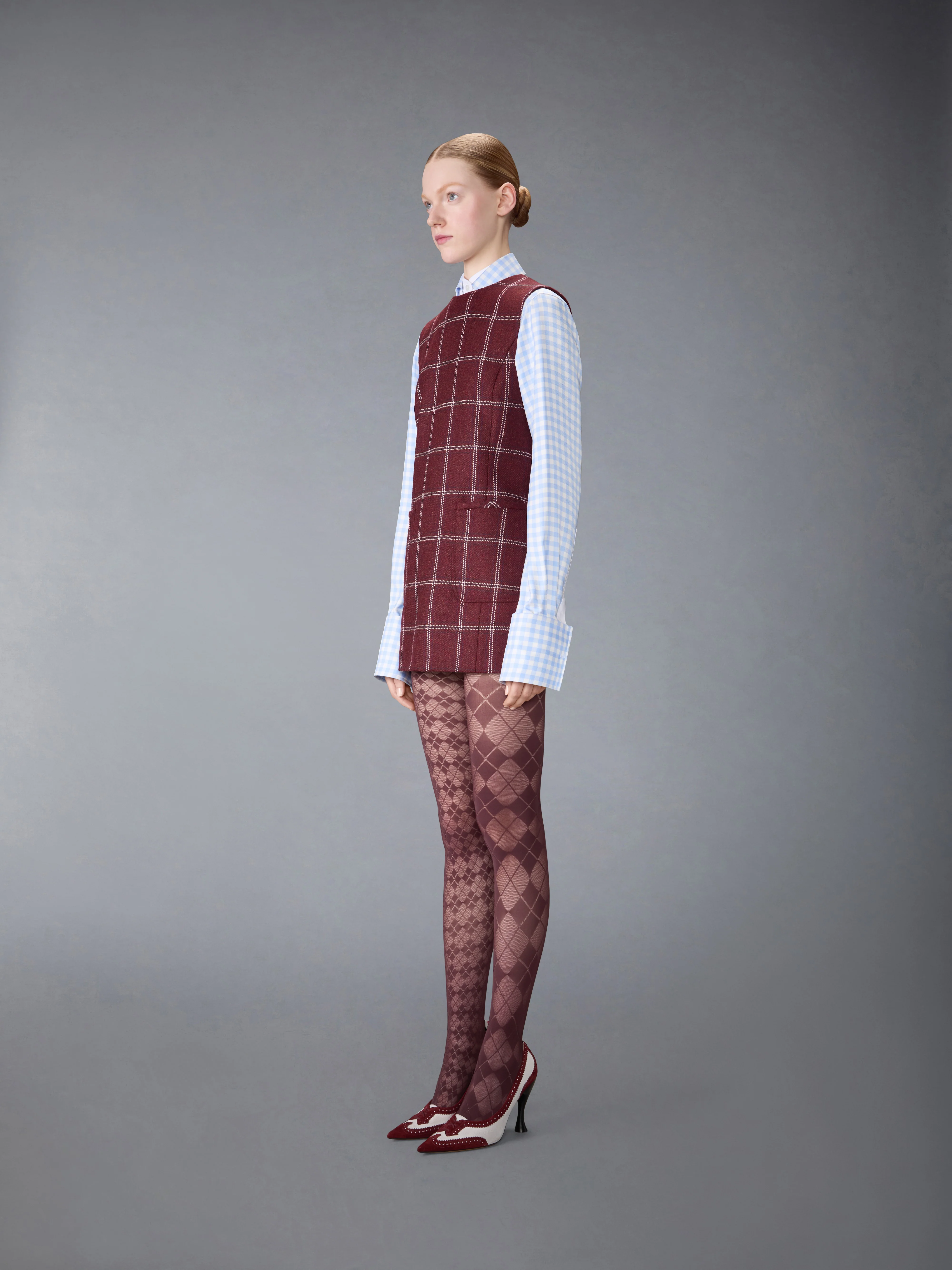WINDOWPANE HUNTING TWEED MINI PENCIL DRESS
