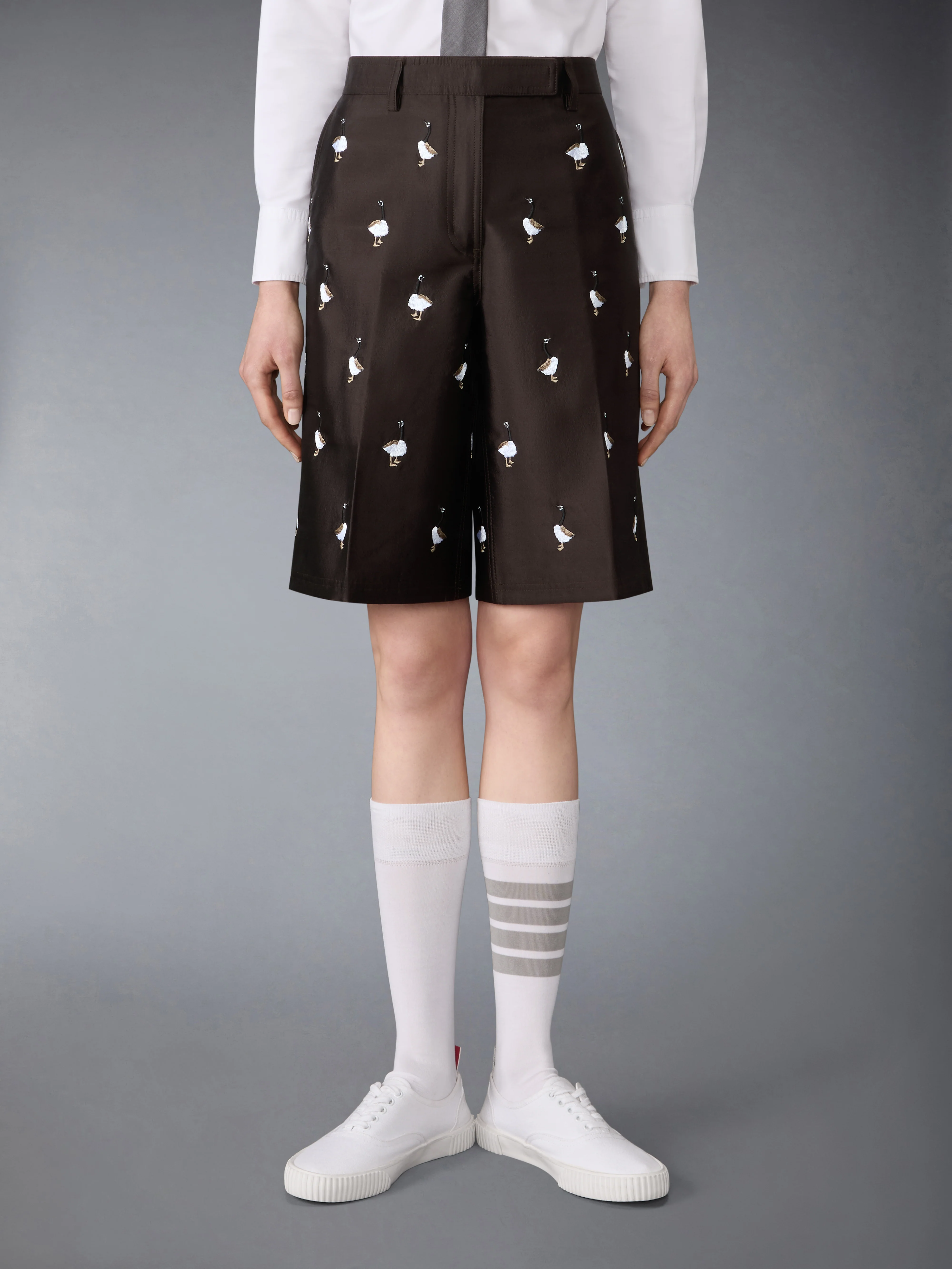 WOOL AND SILK GOOSE WIDE LEG SHORTS