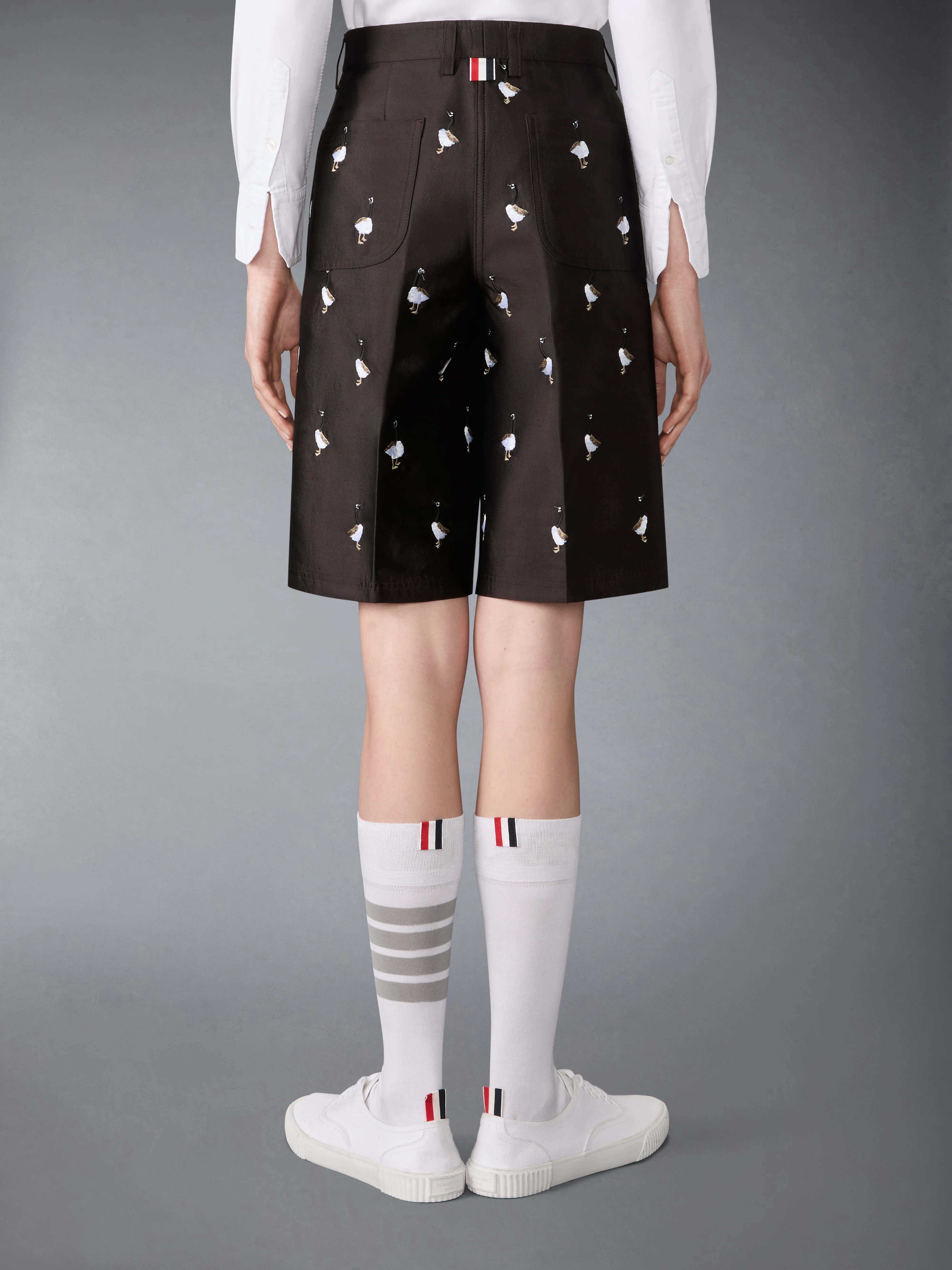 WOOL AND SILK GOOSE WIDE LEG SHORTS