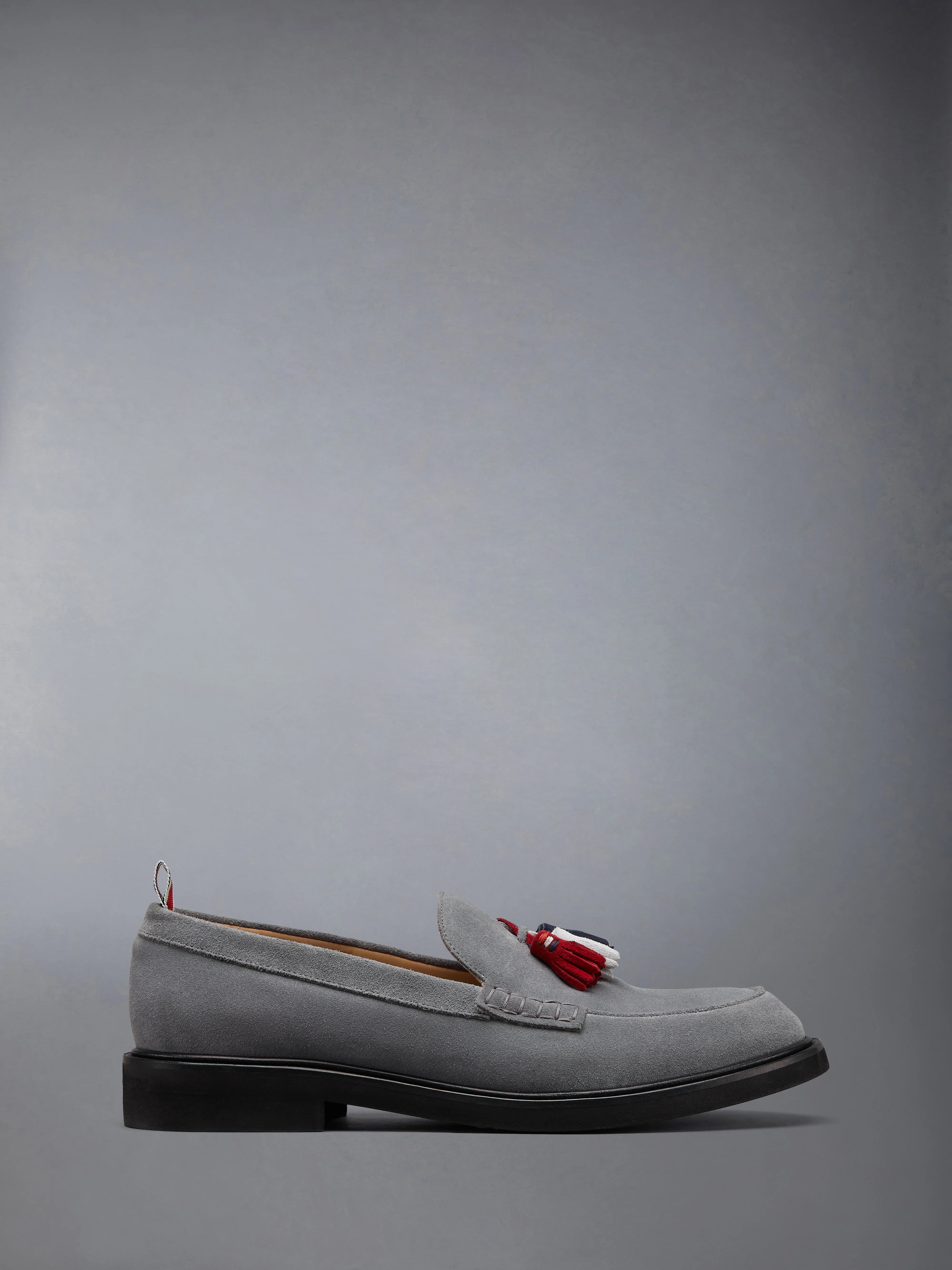CALF SUEDE RWB TASSEL LOAFER
