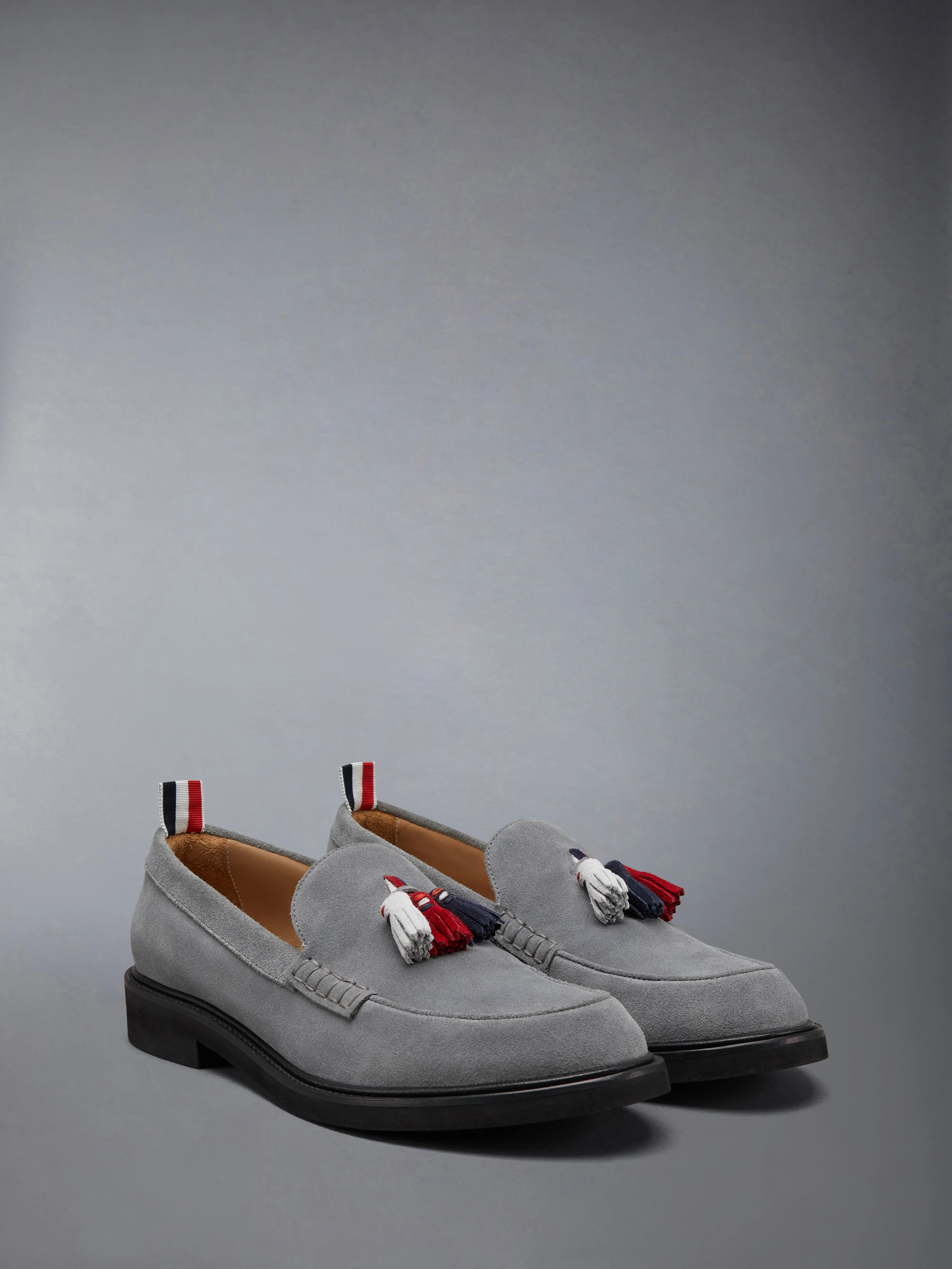 CALF SUEDE RWB TASSEL LOAFER
