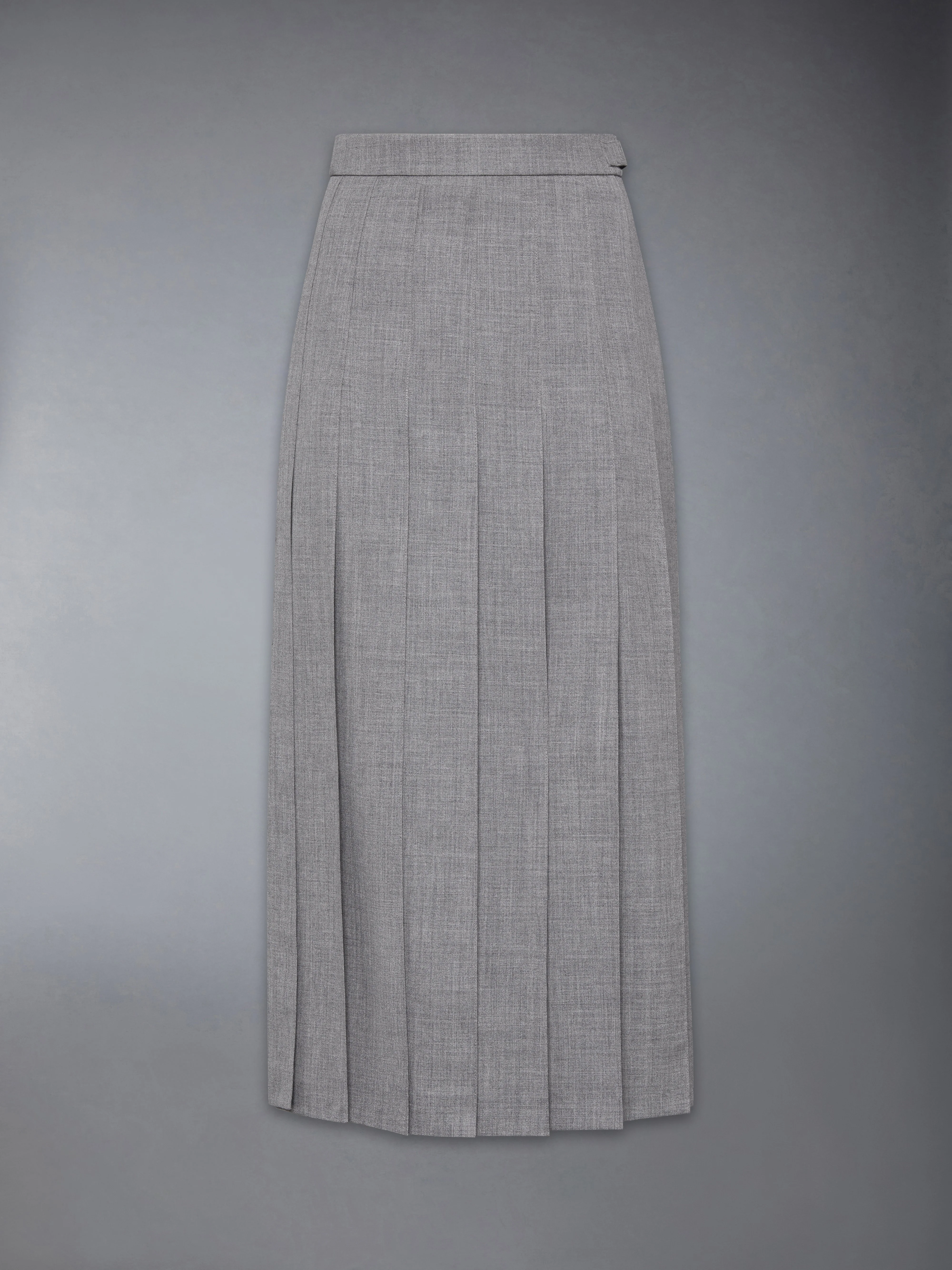 2-Ply Fresco Pleated Straight Skirt