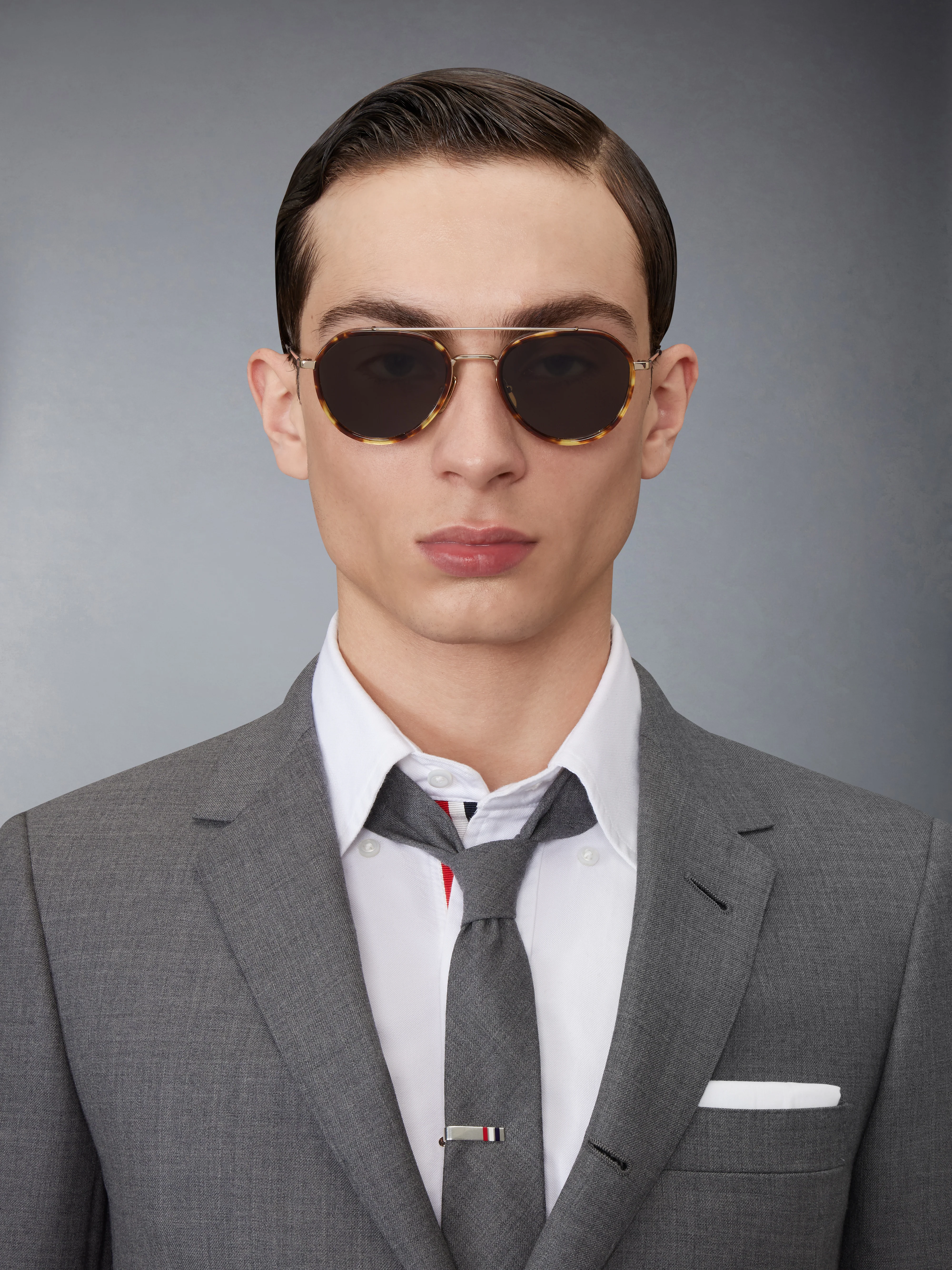 ACETATE AND TITANIUM AVIATOR SUNGLASSES