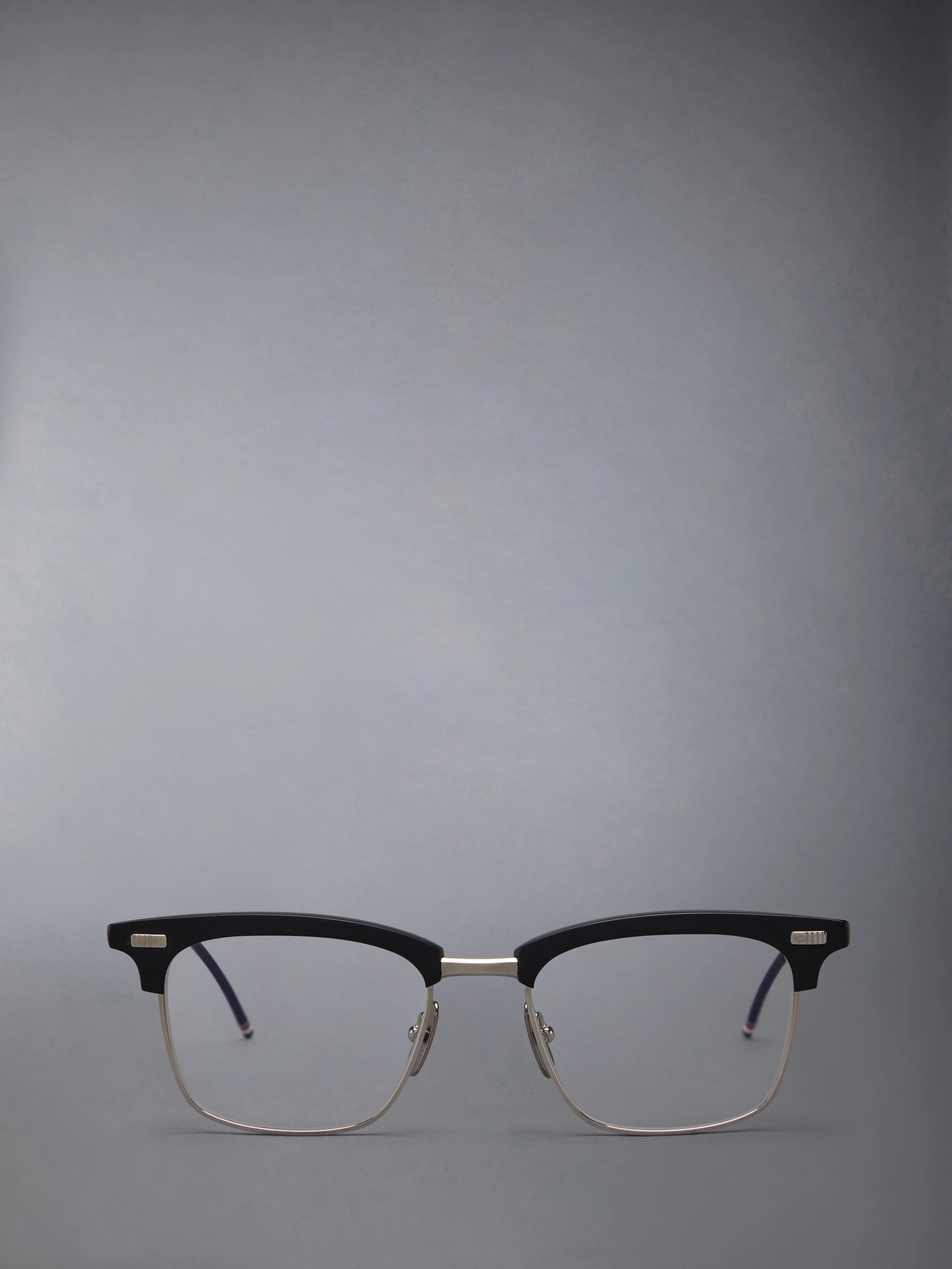 ACETATE AND TITANIUM RECTANGULAR EYEGLASSES