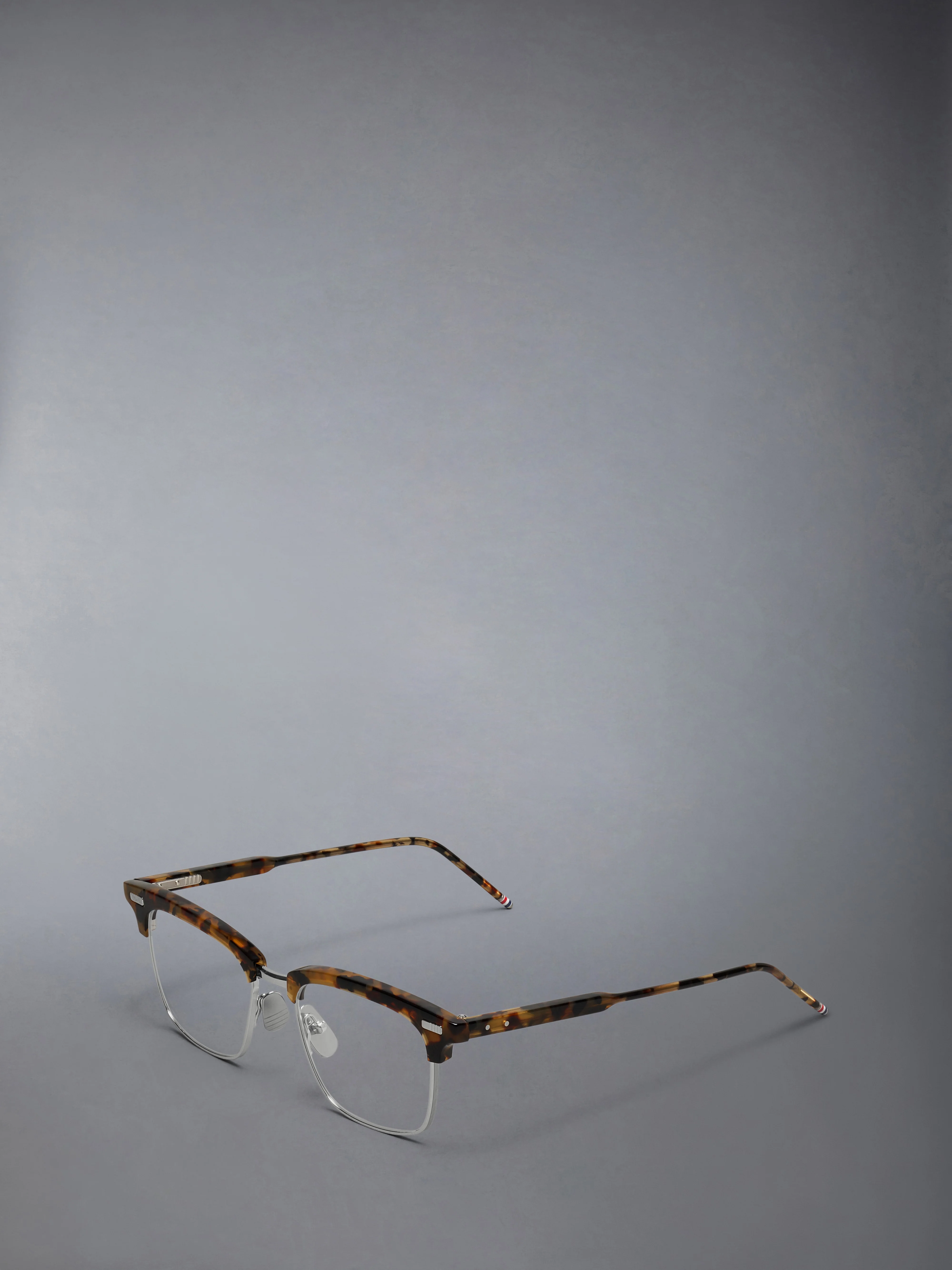 ACETATE AND TITANIUM RECTANGULAR EYEGLASSES