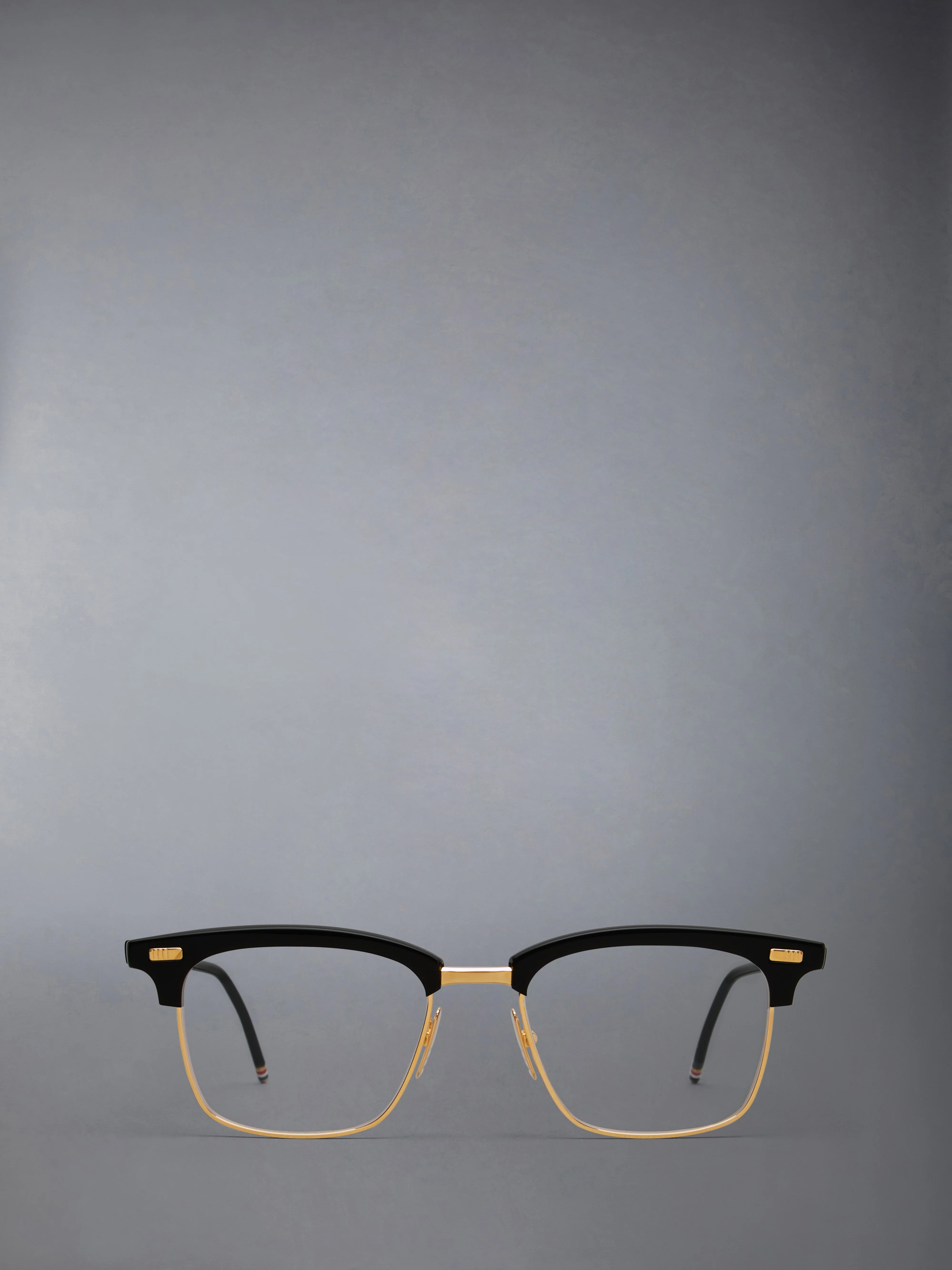 ACETATE AND TITANIUM RECTANGULAR EYEGLASSES