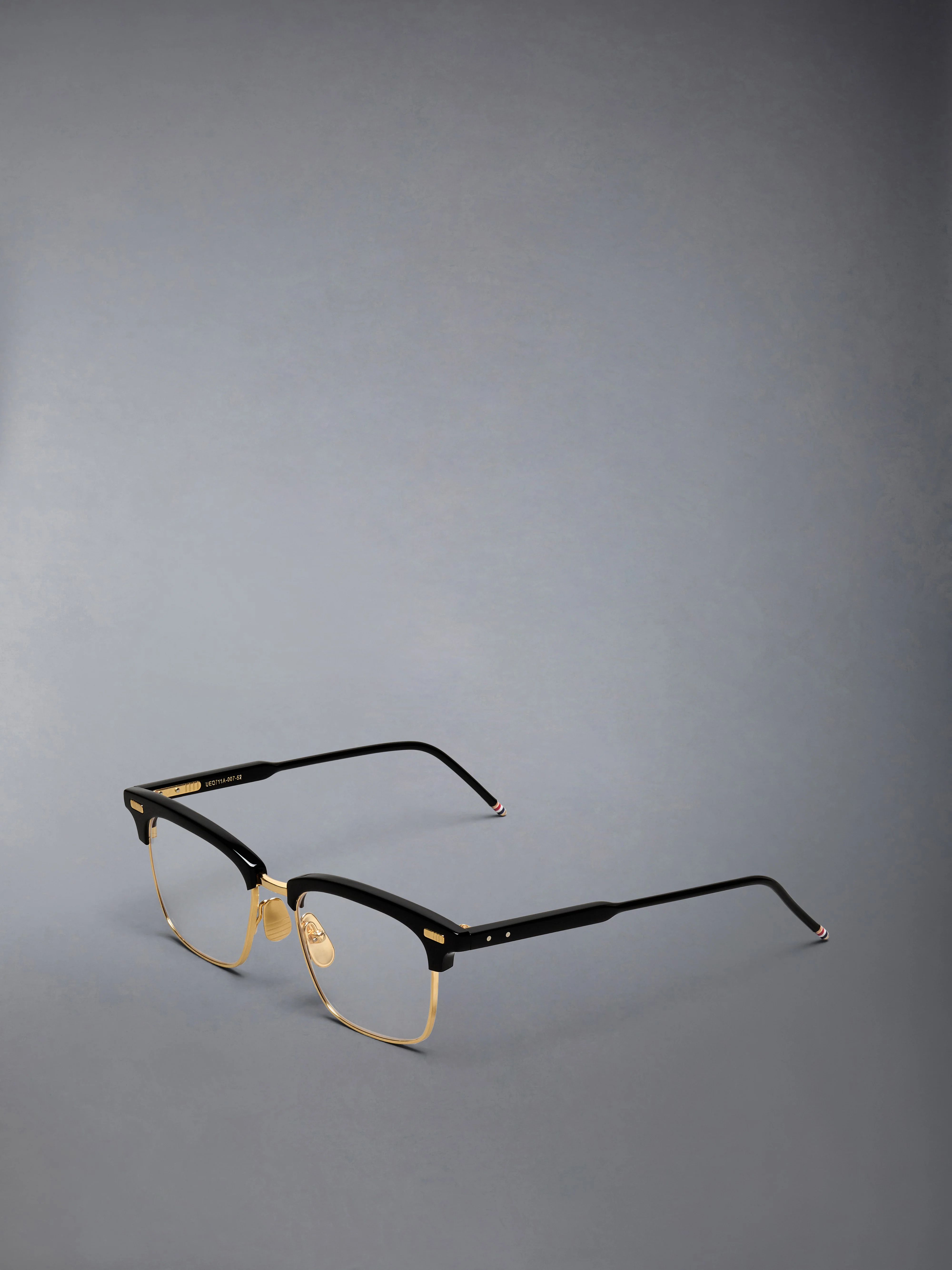 ACETATE AND TITANIUM RECTANGULAR EYEGLASSES