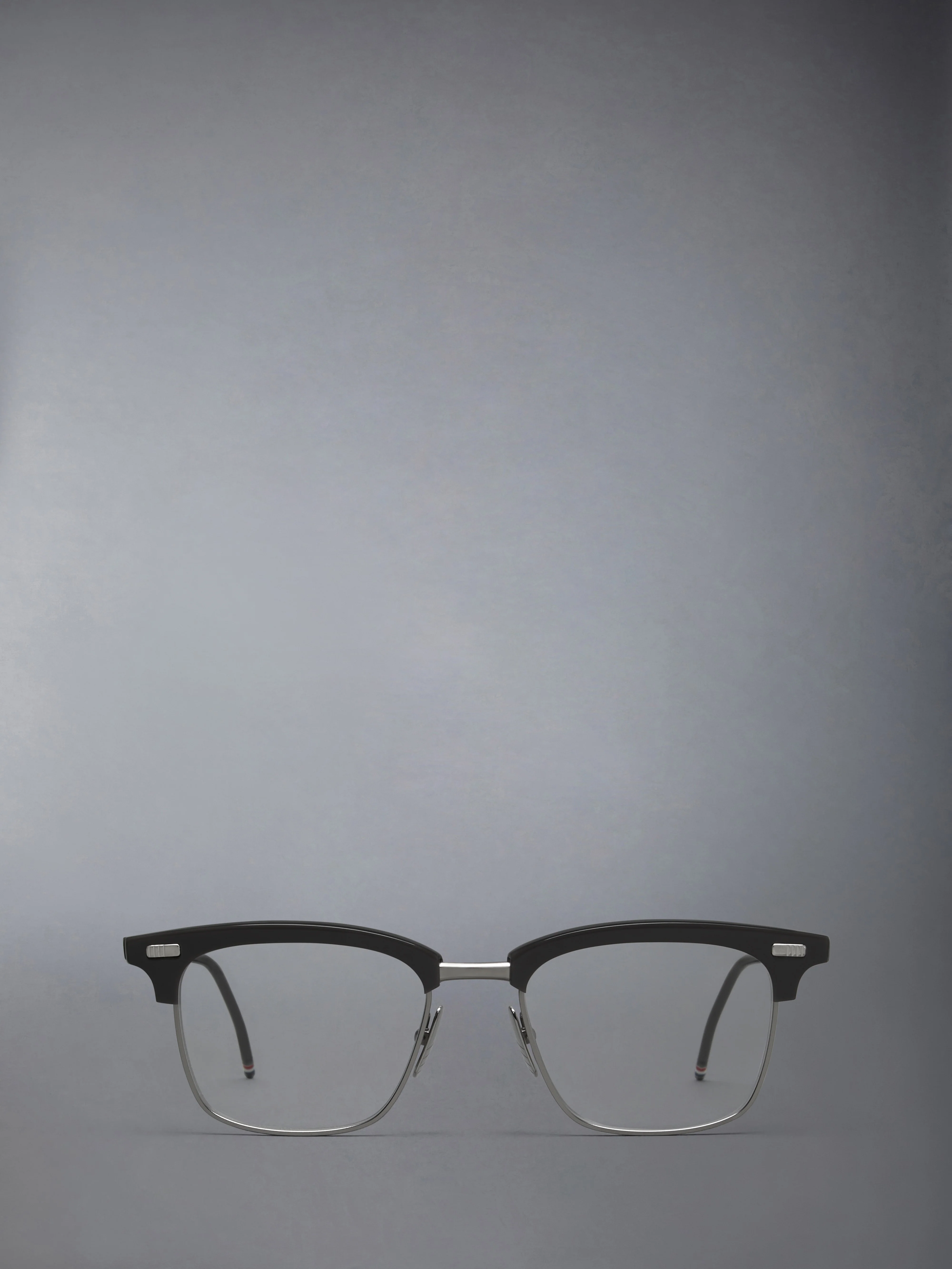 ACETATE AND TITANIUM RECTANGULAR EYEGLASSES