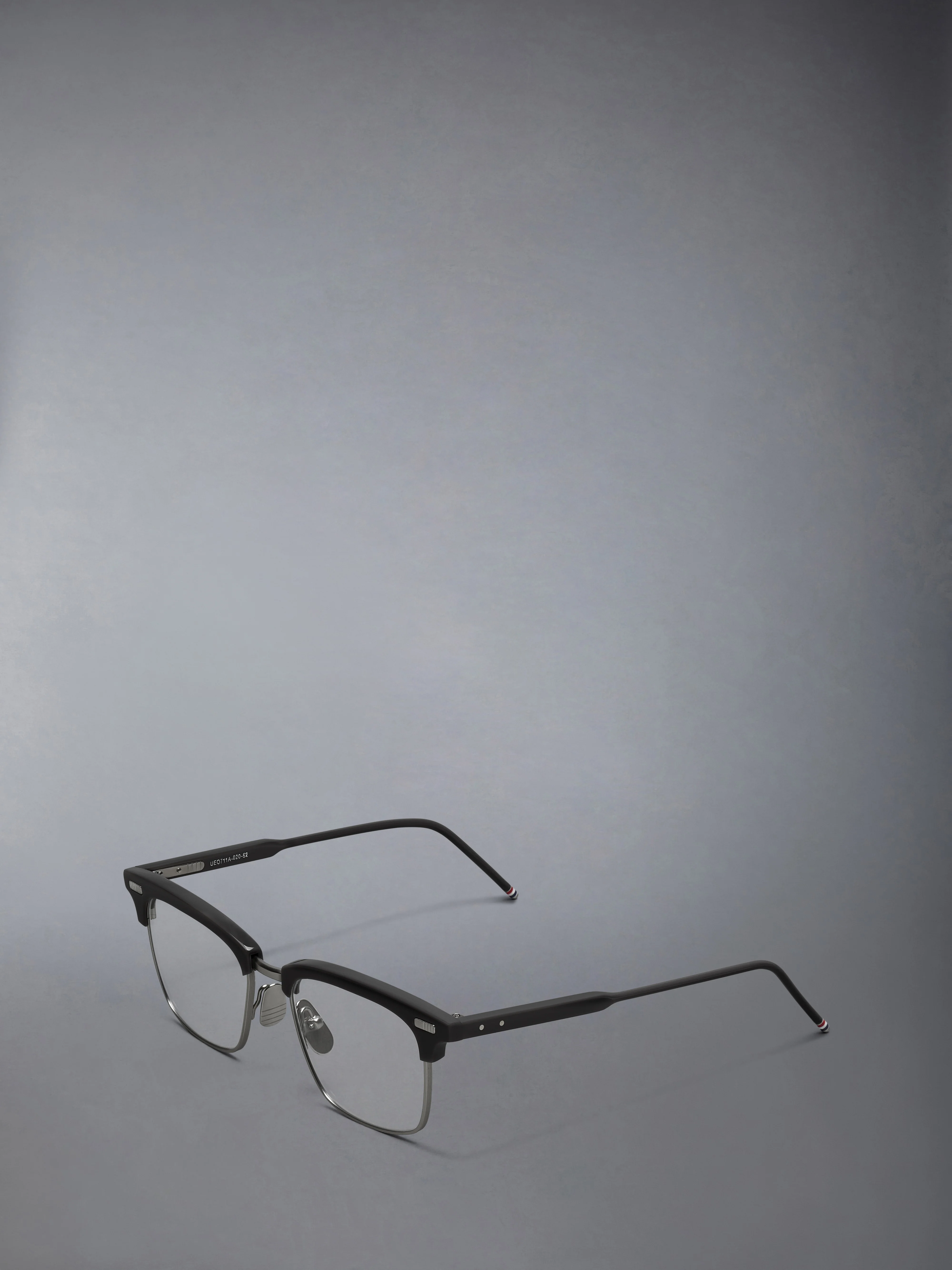 ACETATE AND TITANIUM RECTANGULAR EYEGLASSES