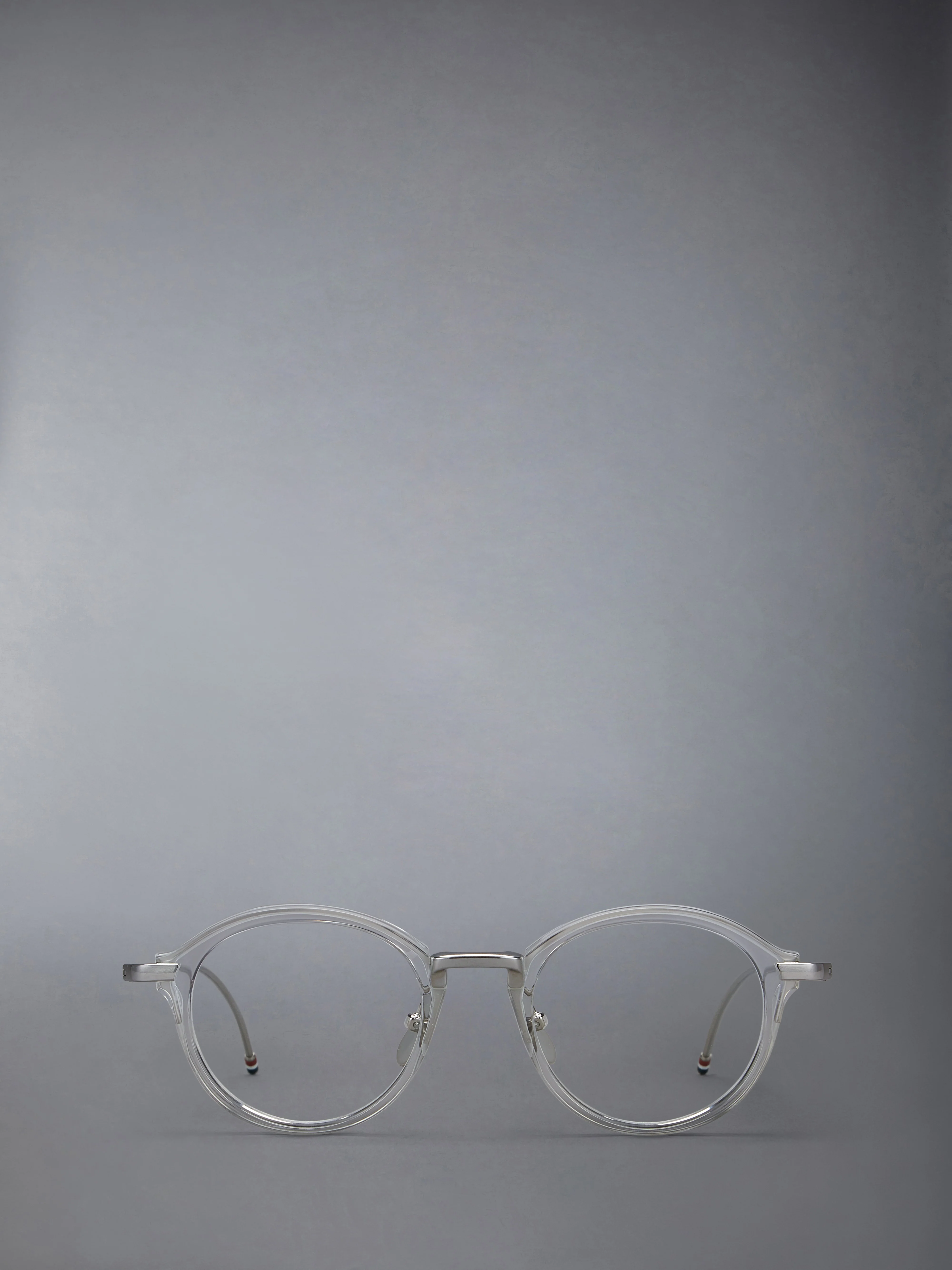 ACETATE AND TITANIUM ROUND EYEGLASSES