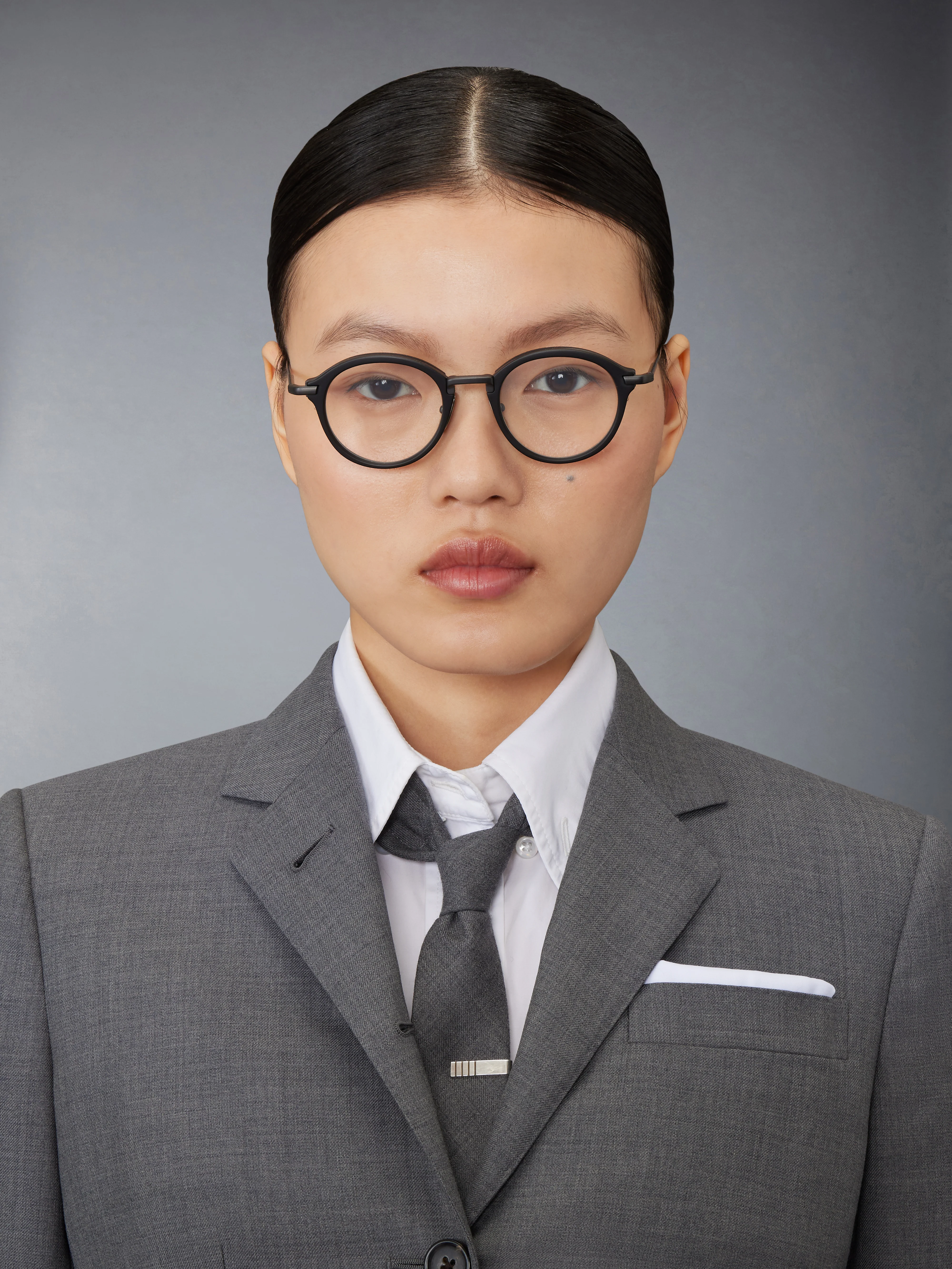 ACETATE AND TITANIUM ROUND EYEGLASSES