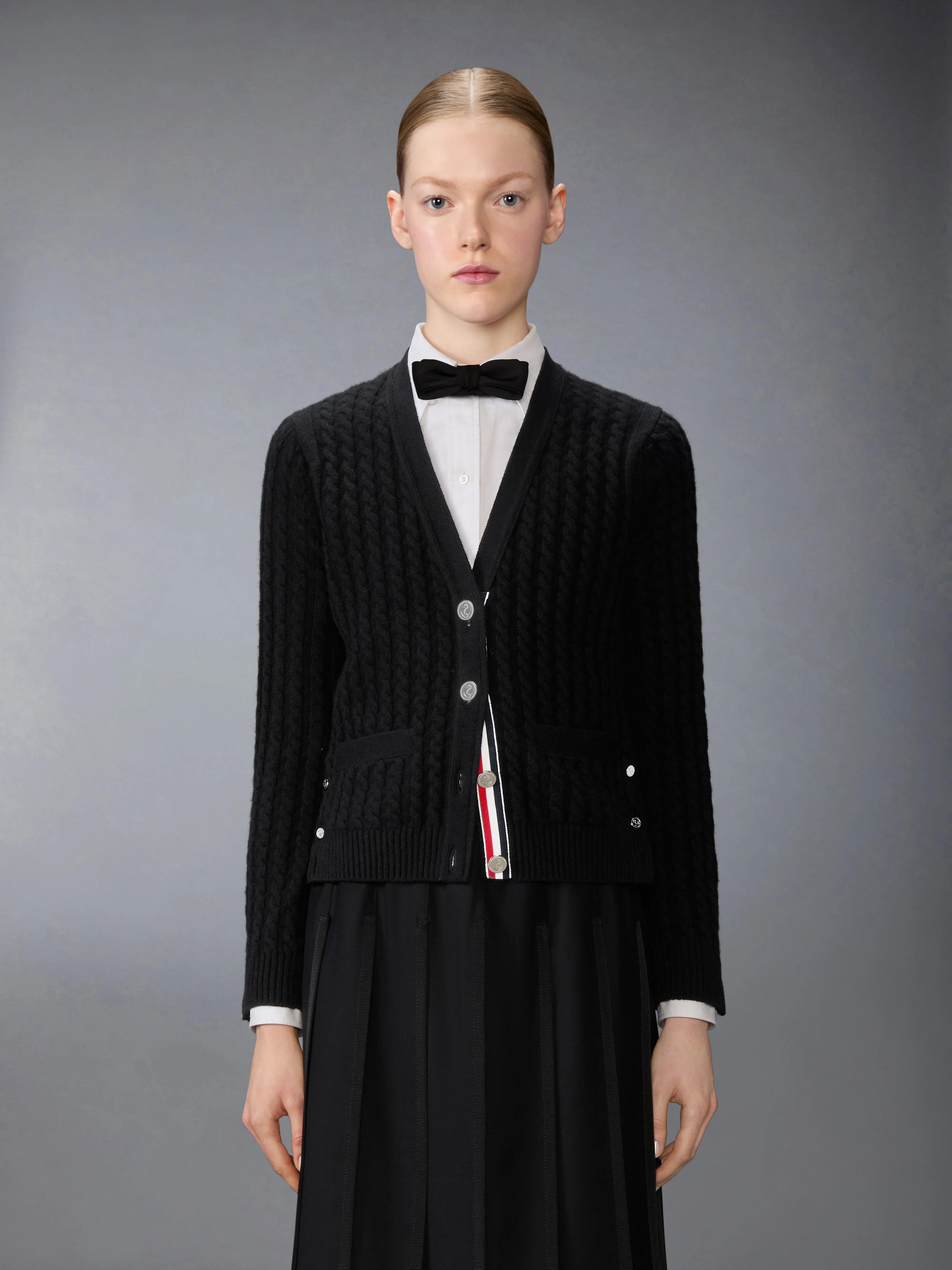 CASHMERE BABY CABLE STITCH CARDIGAN
