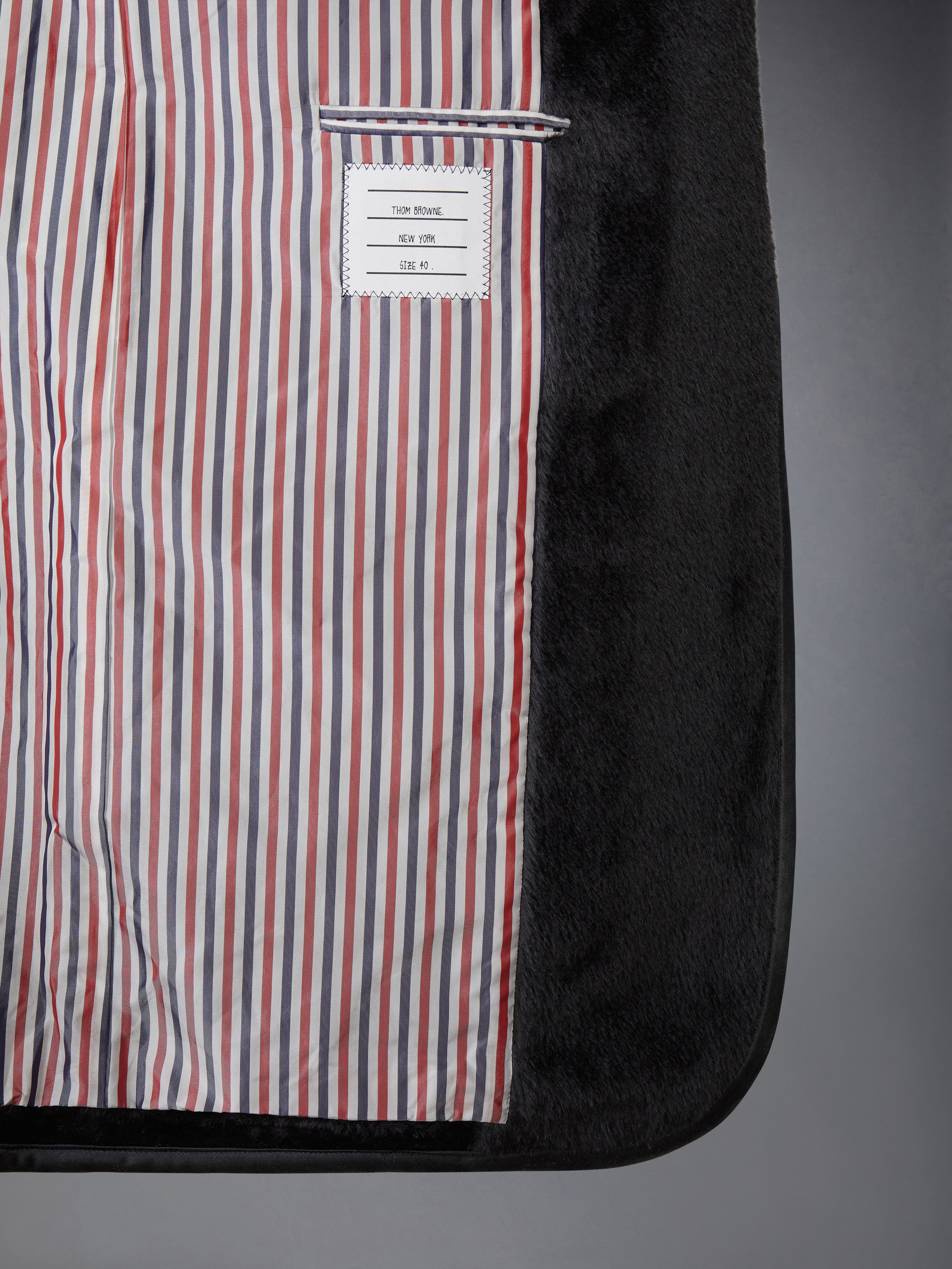 BRUSHED ALPACA WOOL SATIN TIPPING SOFT SHOULDER OVERCOAT