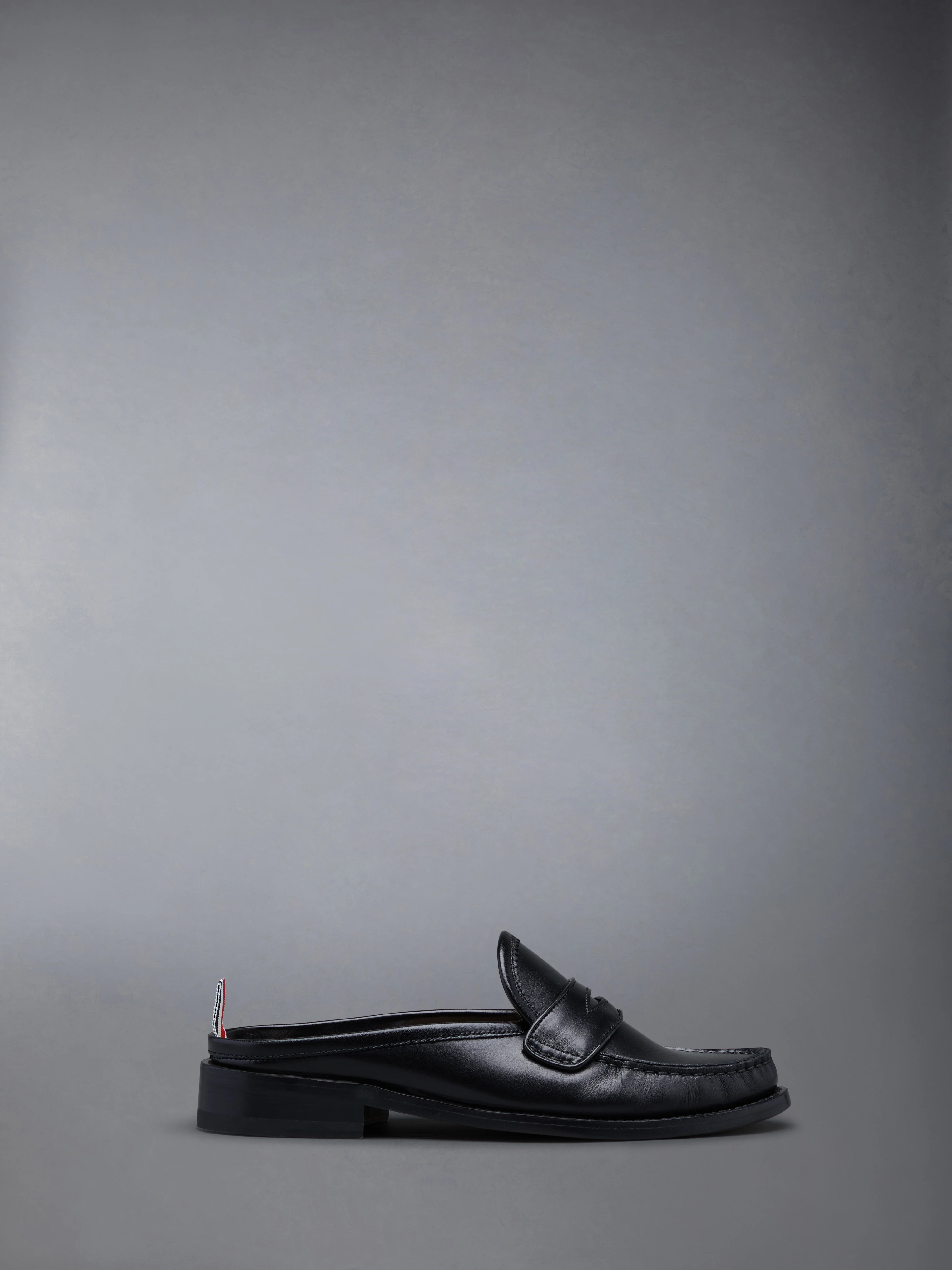 CALF FLEXIBLE LEATHER SOLE PENNY LOAFER MULE