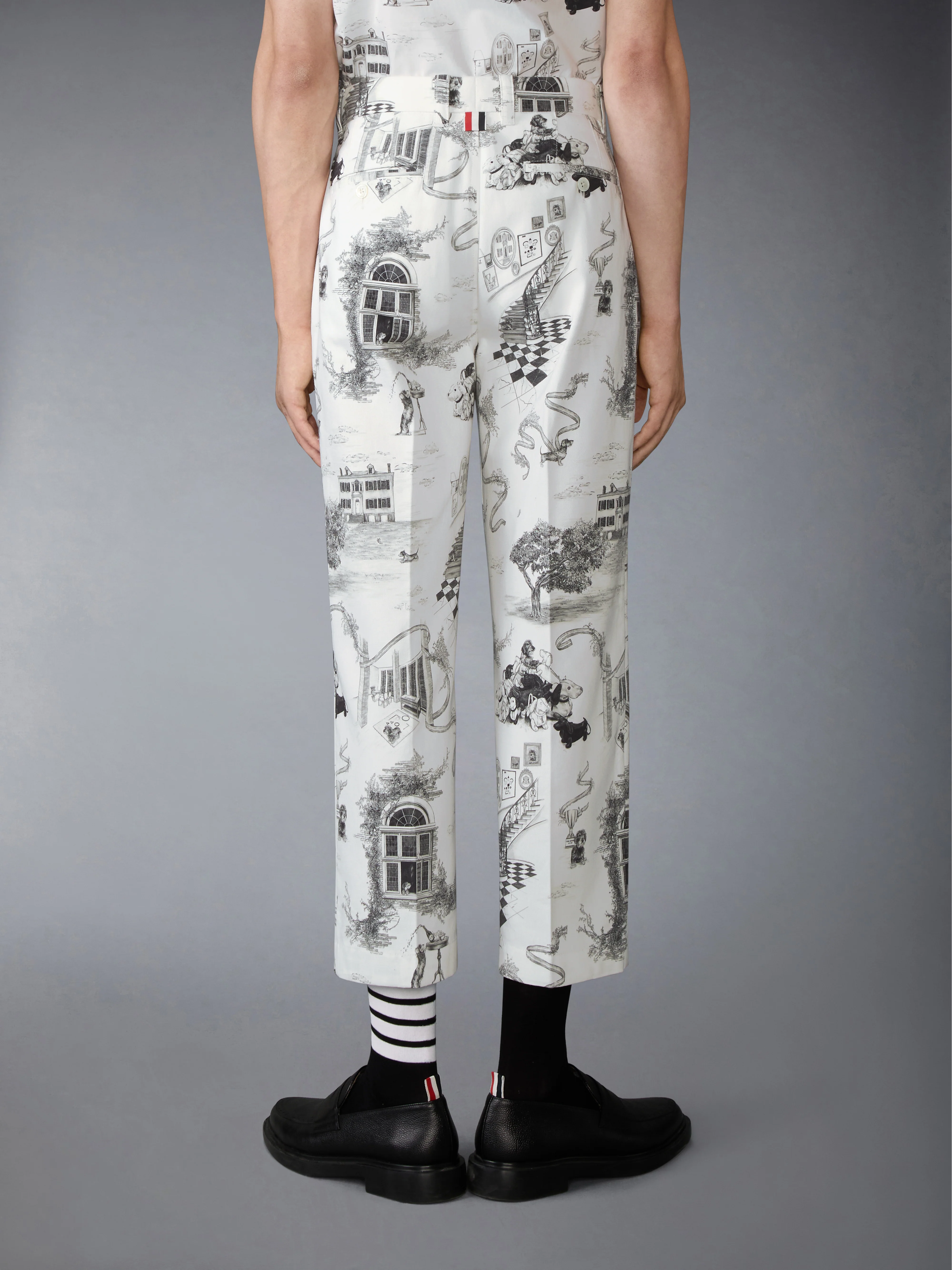 CANVAS HECTOR TOILE UTILITY CHINO TROUSER