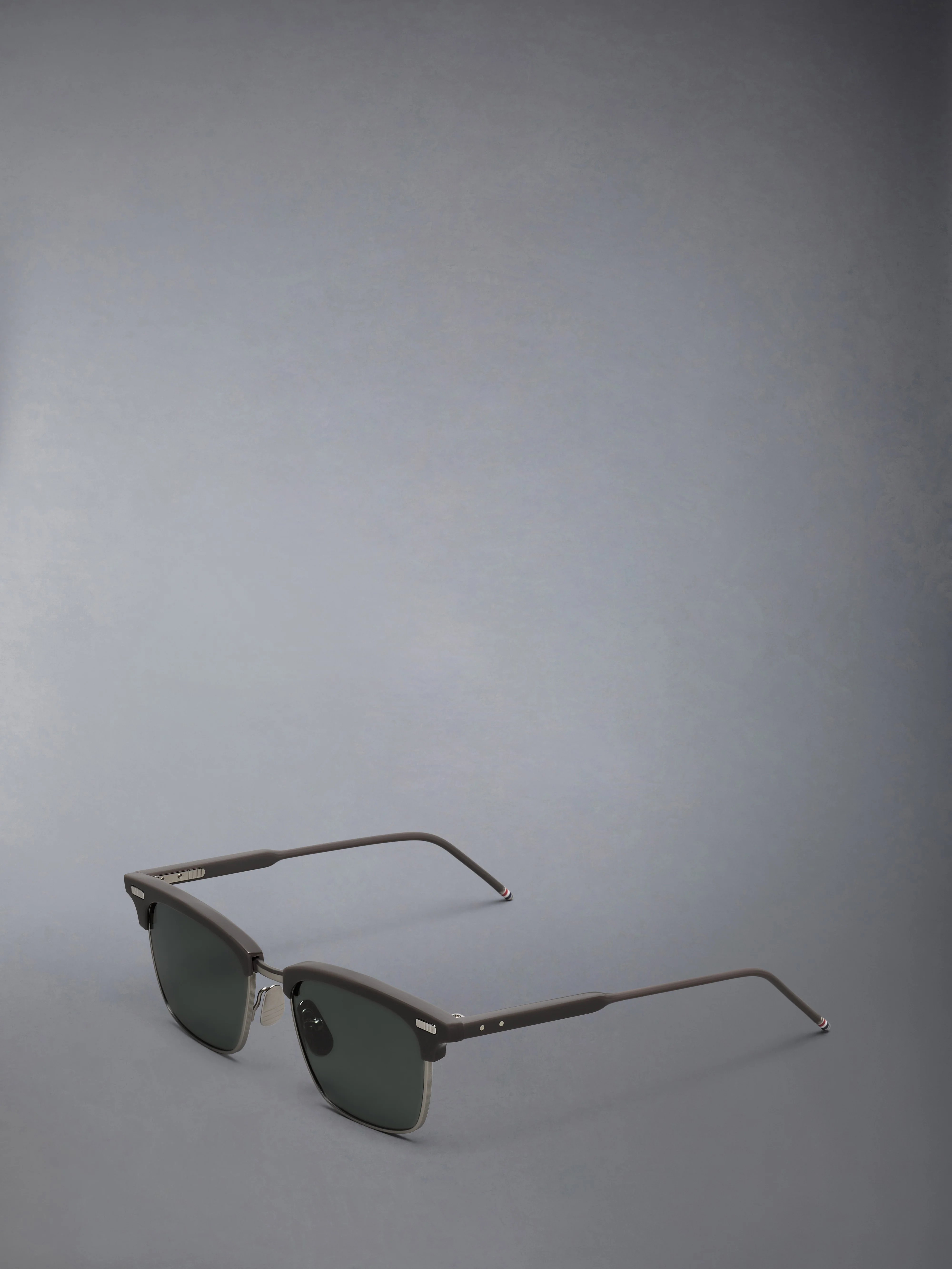 ACETATE AND TITANIUM RECTANGULAR SUNGLASSES