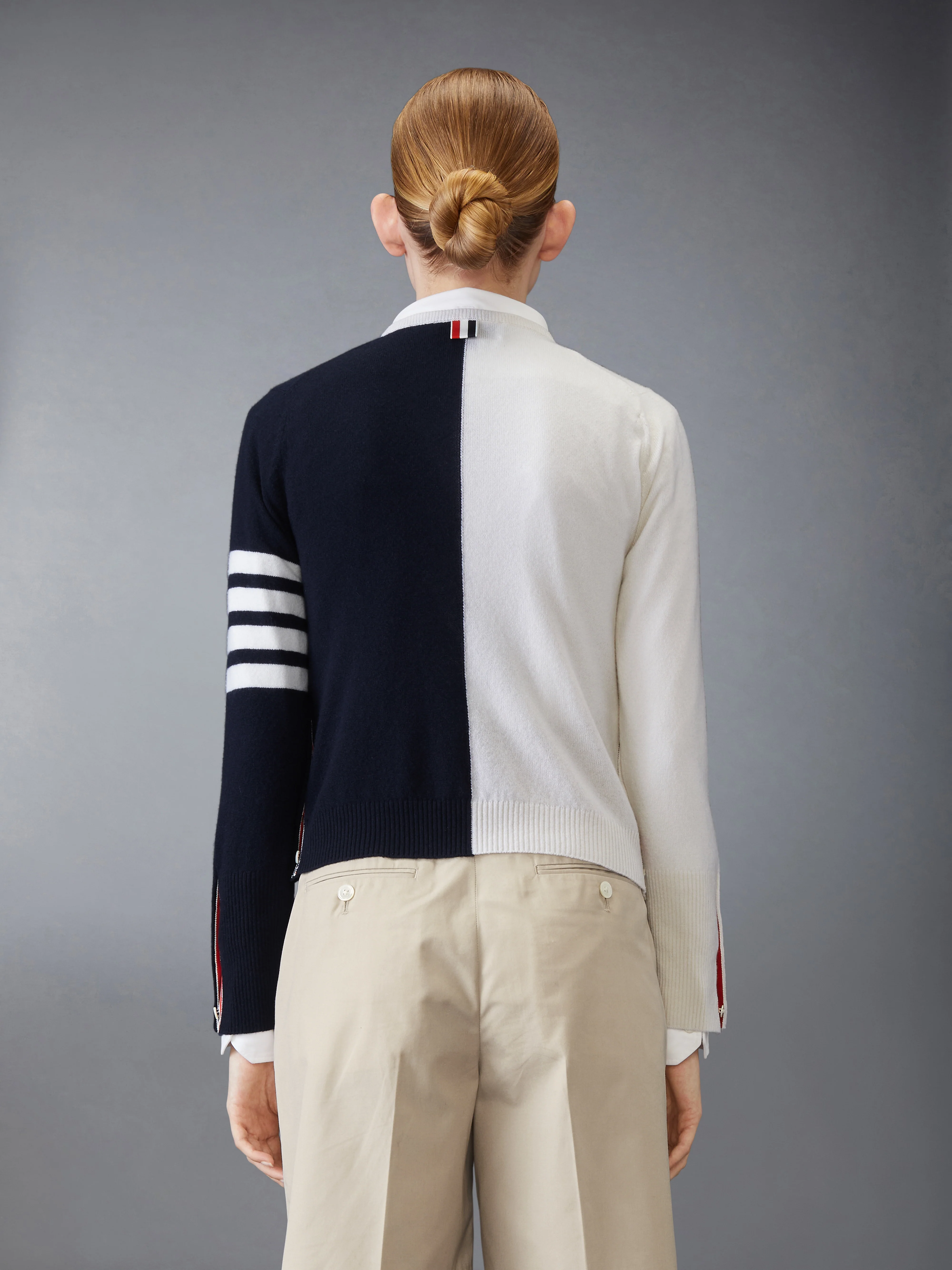 CASHMERE 4-BAR CROPPED CARDIGAN