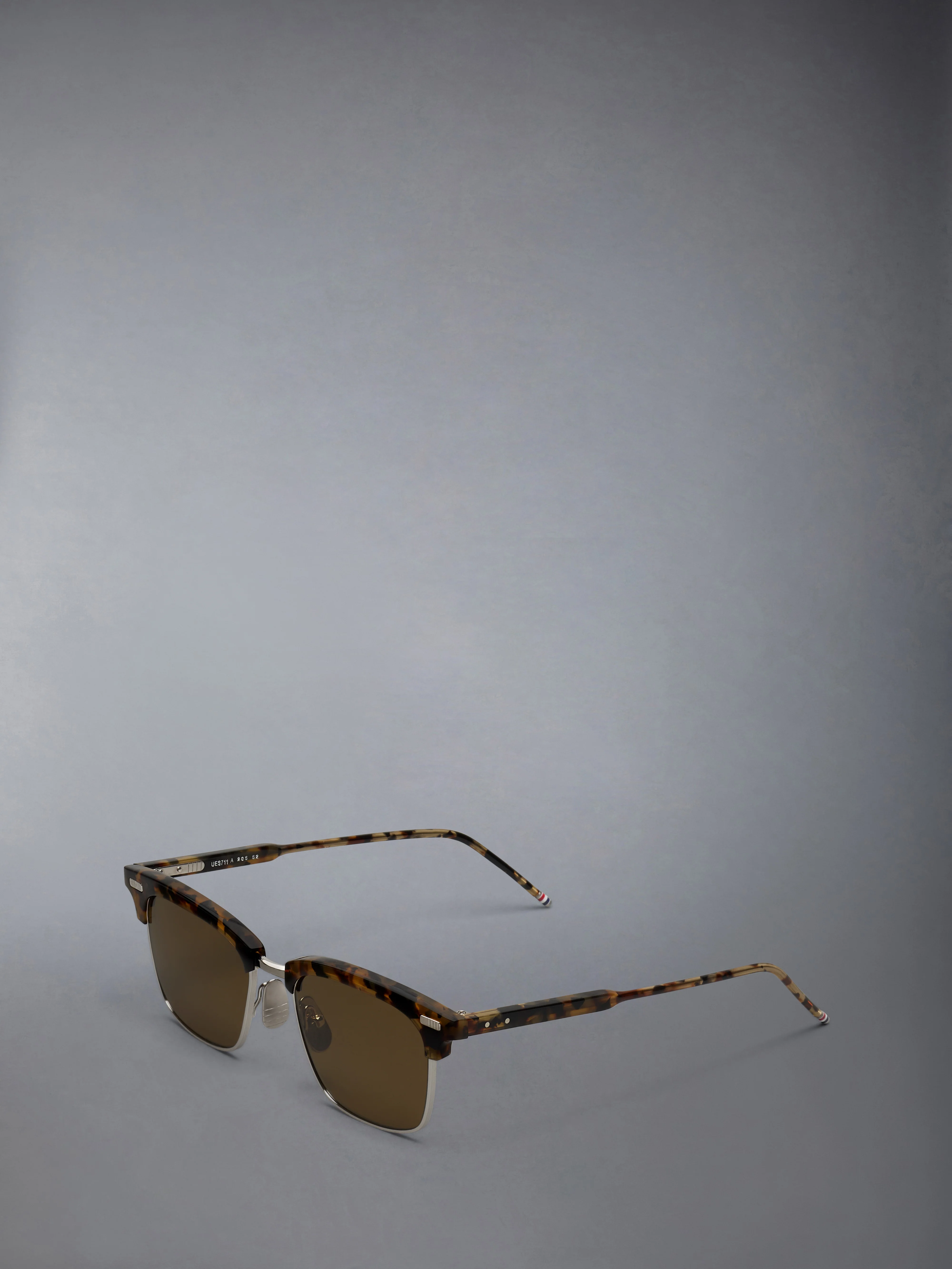 ACETATE AND TITANIUM RECTANGULAR SUNGLASSES