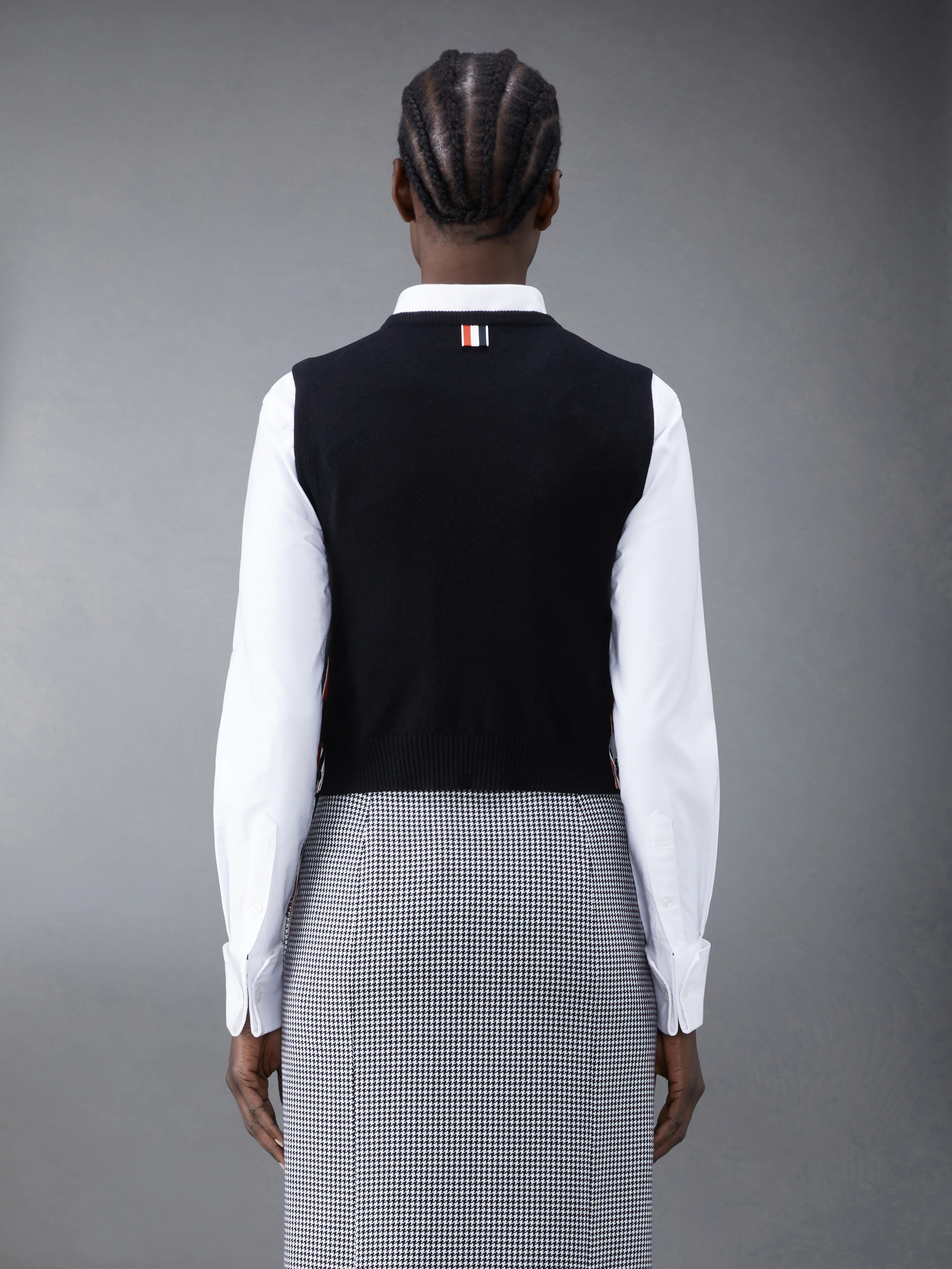 Cashmere Cropped Crew Neck Shell Top