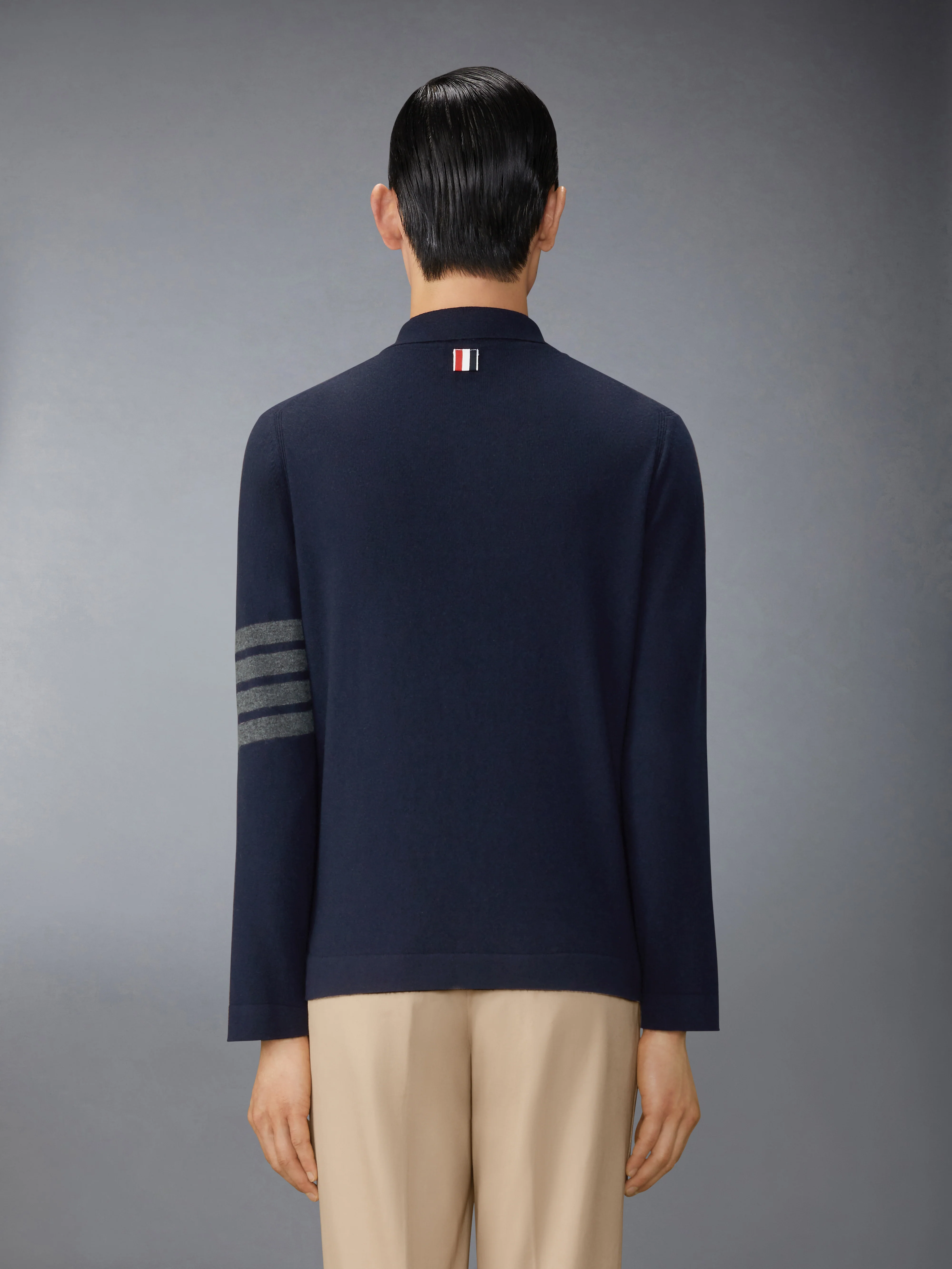 CASHMERE JERSEY STITCH 4-BAR SHIRT