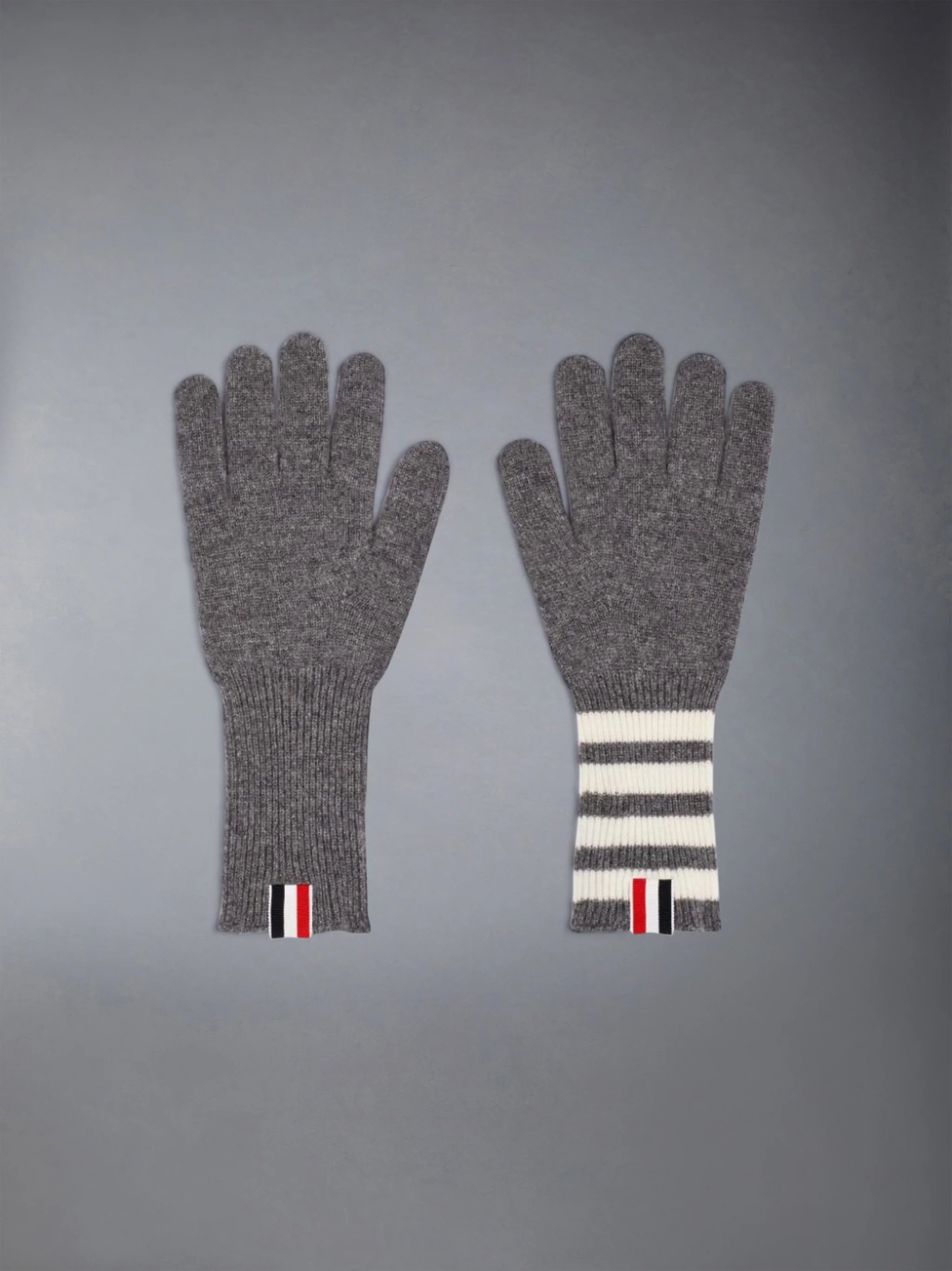 CASHMERE RIBBED 4-BAR GLOVES