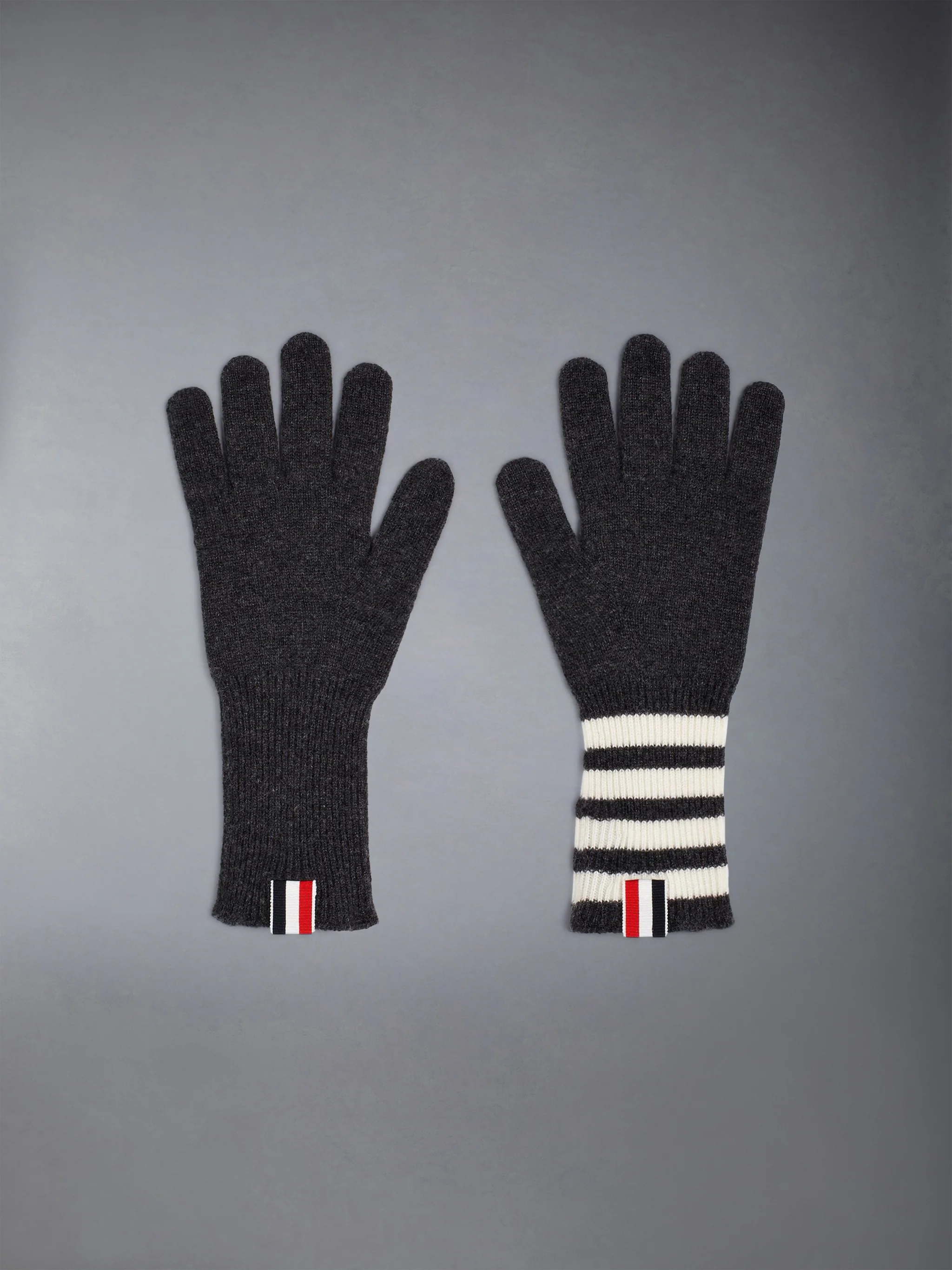CASHMERE RIBBED 4-BAR GLOVES
