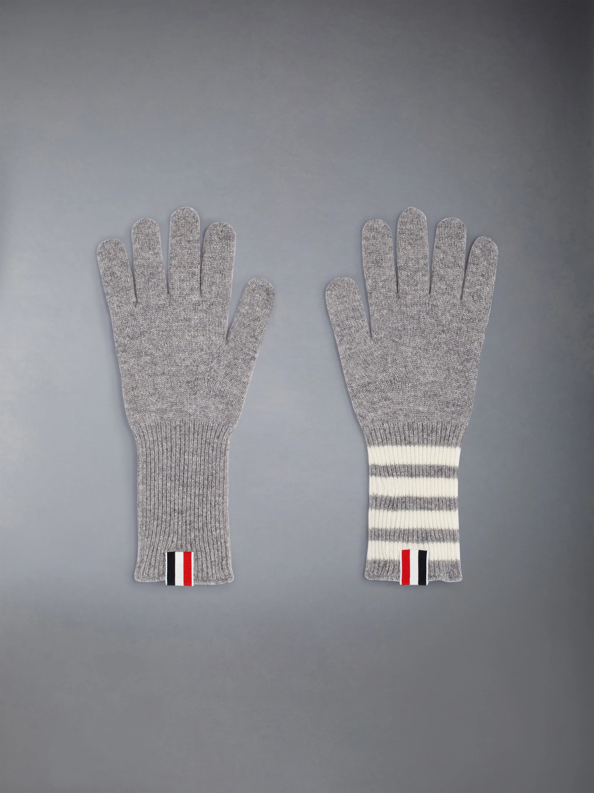 CASHMERE RIBBED 4-BAR GLOVES