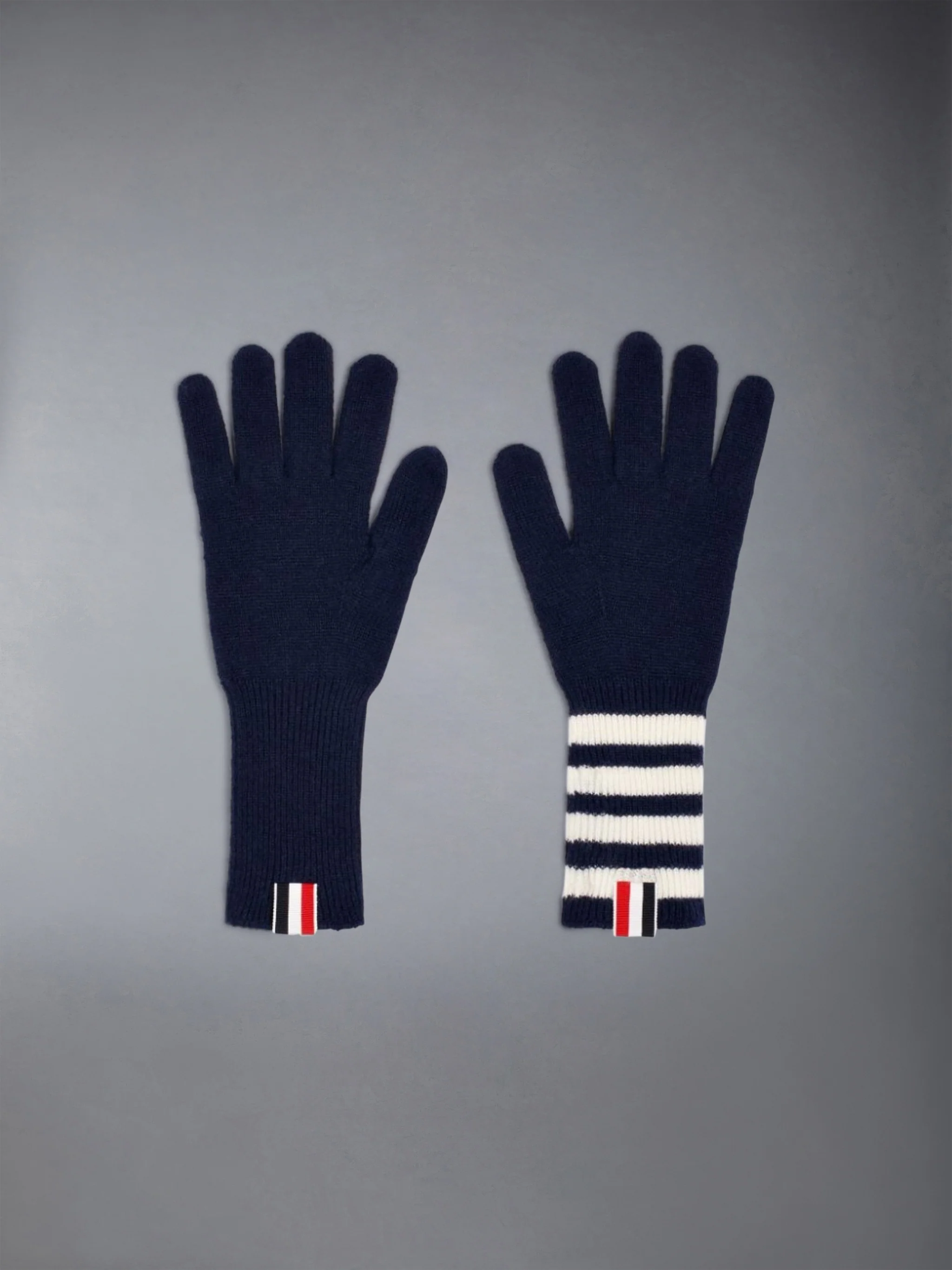 CASHMERE RIBBED 4-BAR GLOVES