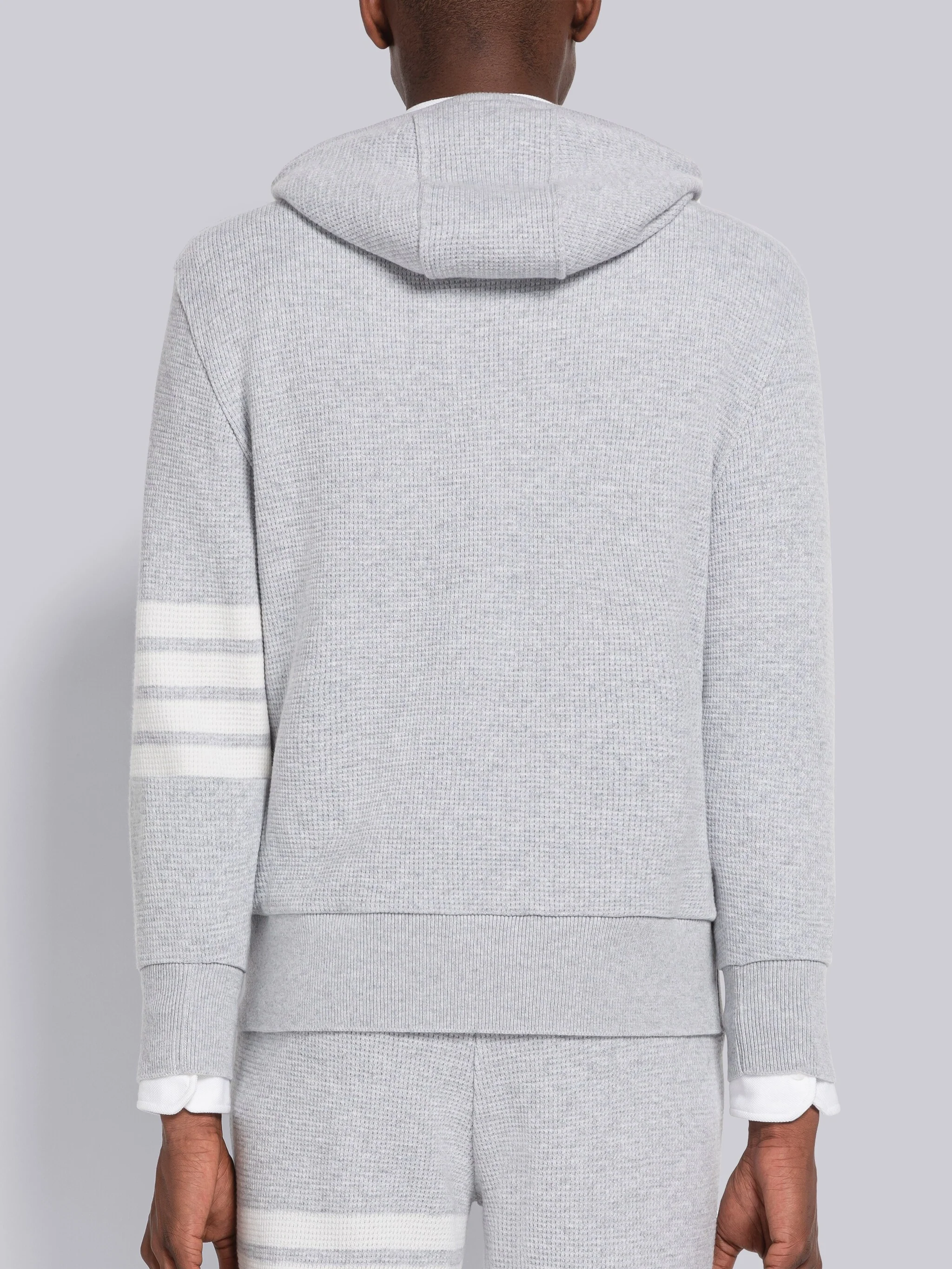 CASHMERE WAFFLE 4-BAR HOODIE PULLOVER