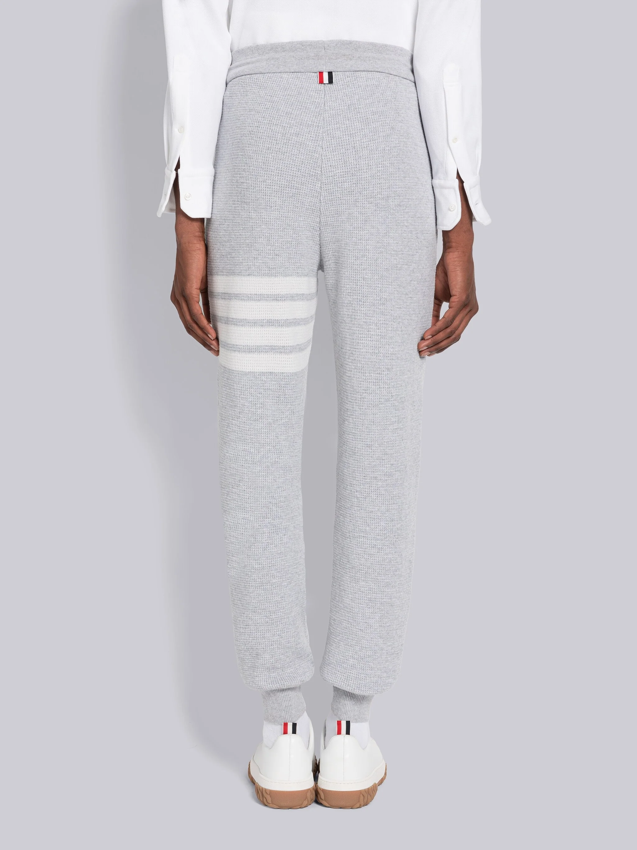 CASHMERE WAFFLE 4-BAR SWEATPANTS