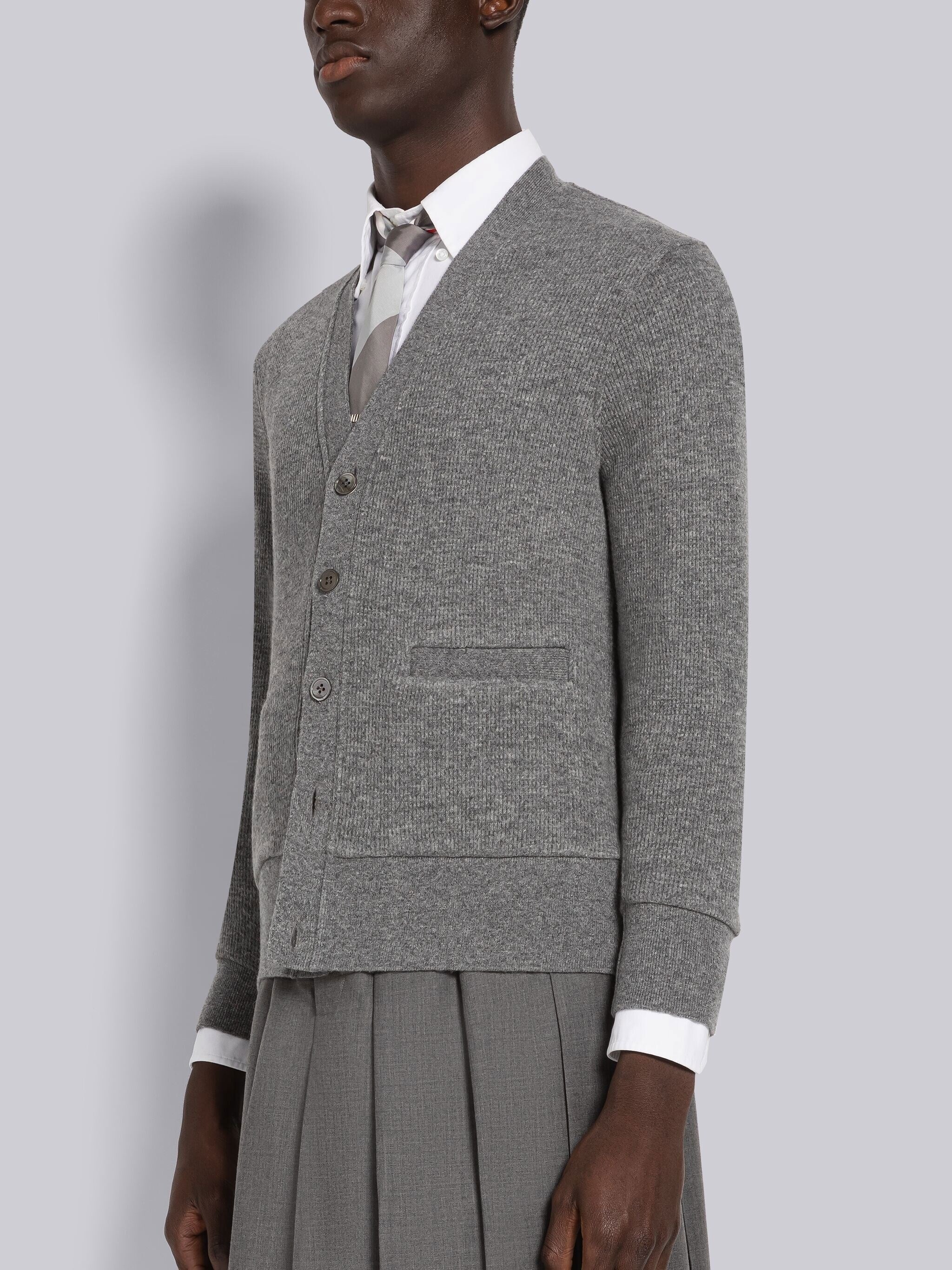 CASHMERE WAFFLE CARDIGAN