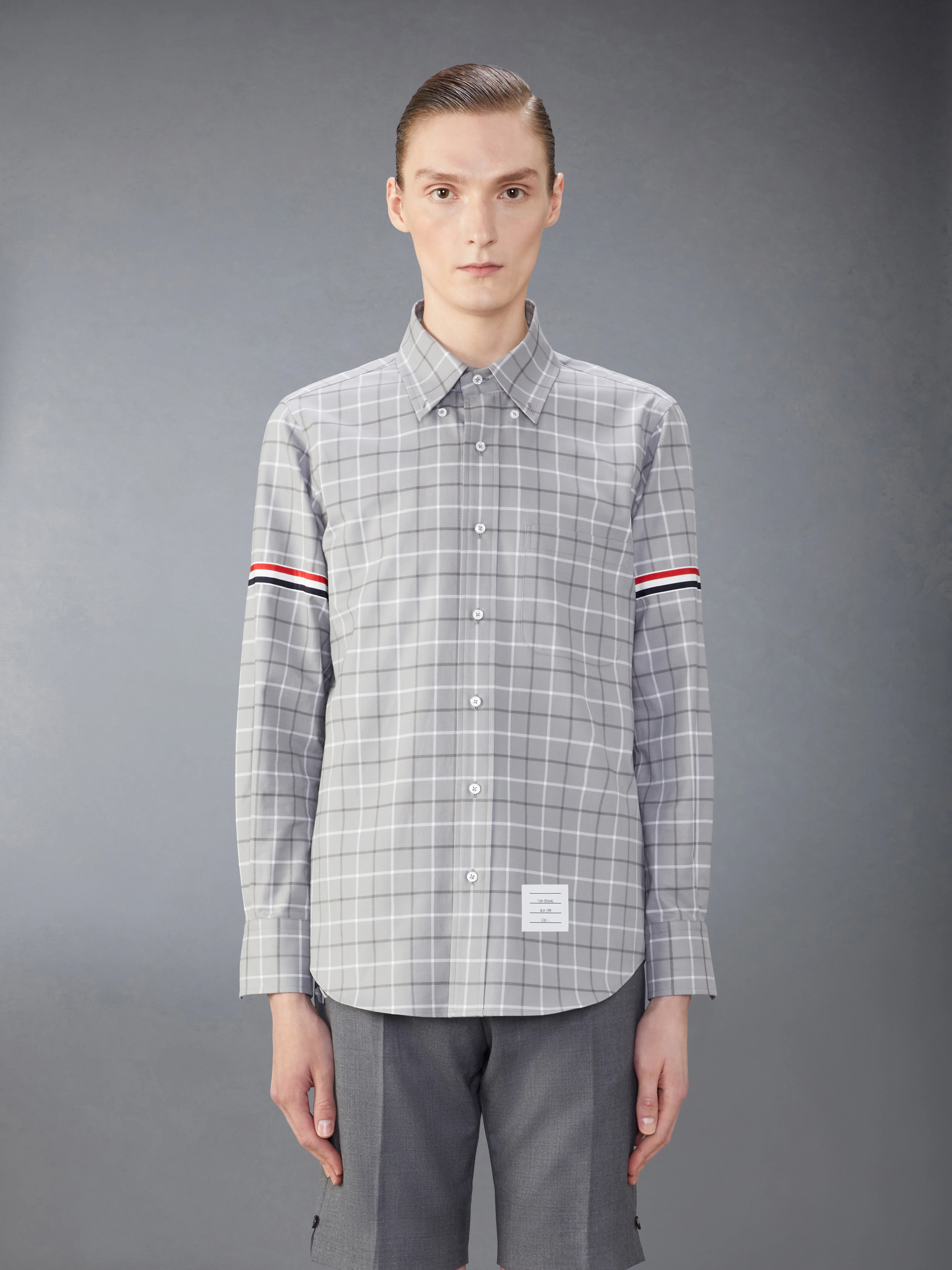 CHECK COTTON FLANNEL ARMBAND SHIRT
