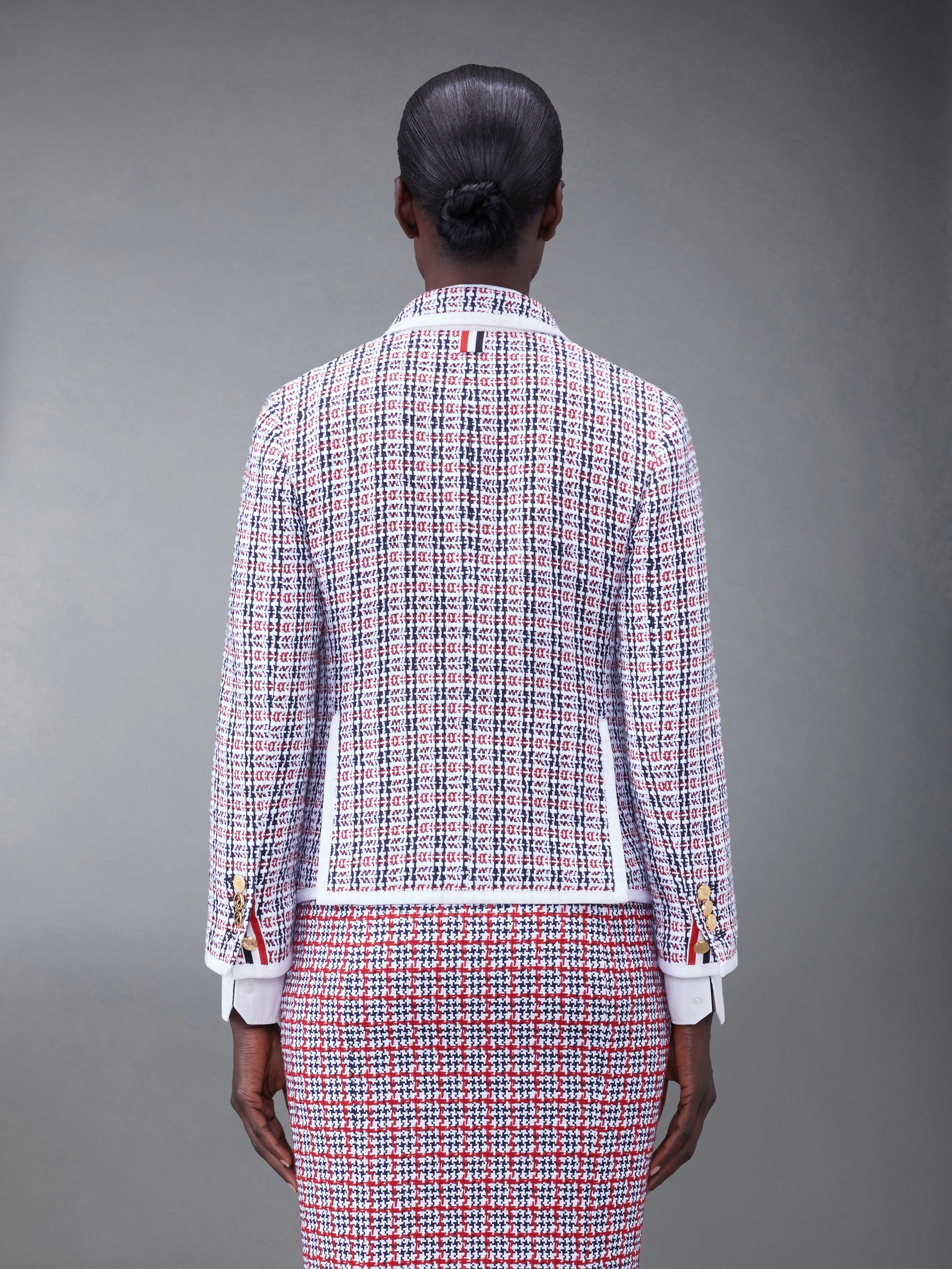 CHECK CROCHET TWEED SLIM FIT SPORT COAT