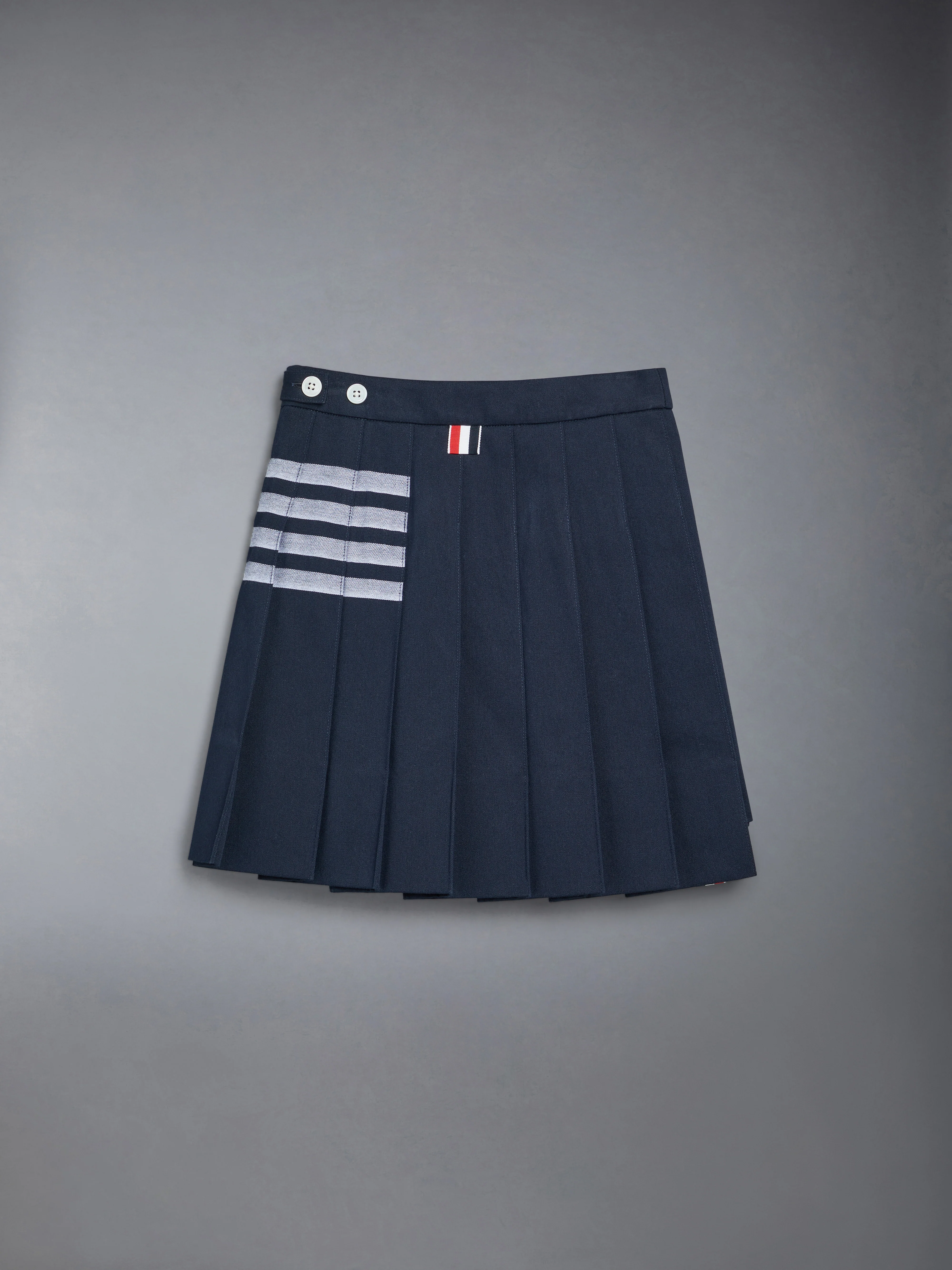 CHILDREN'S COTTON 4-BAR PLEATED MINI SKIRT