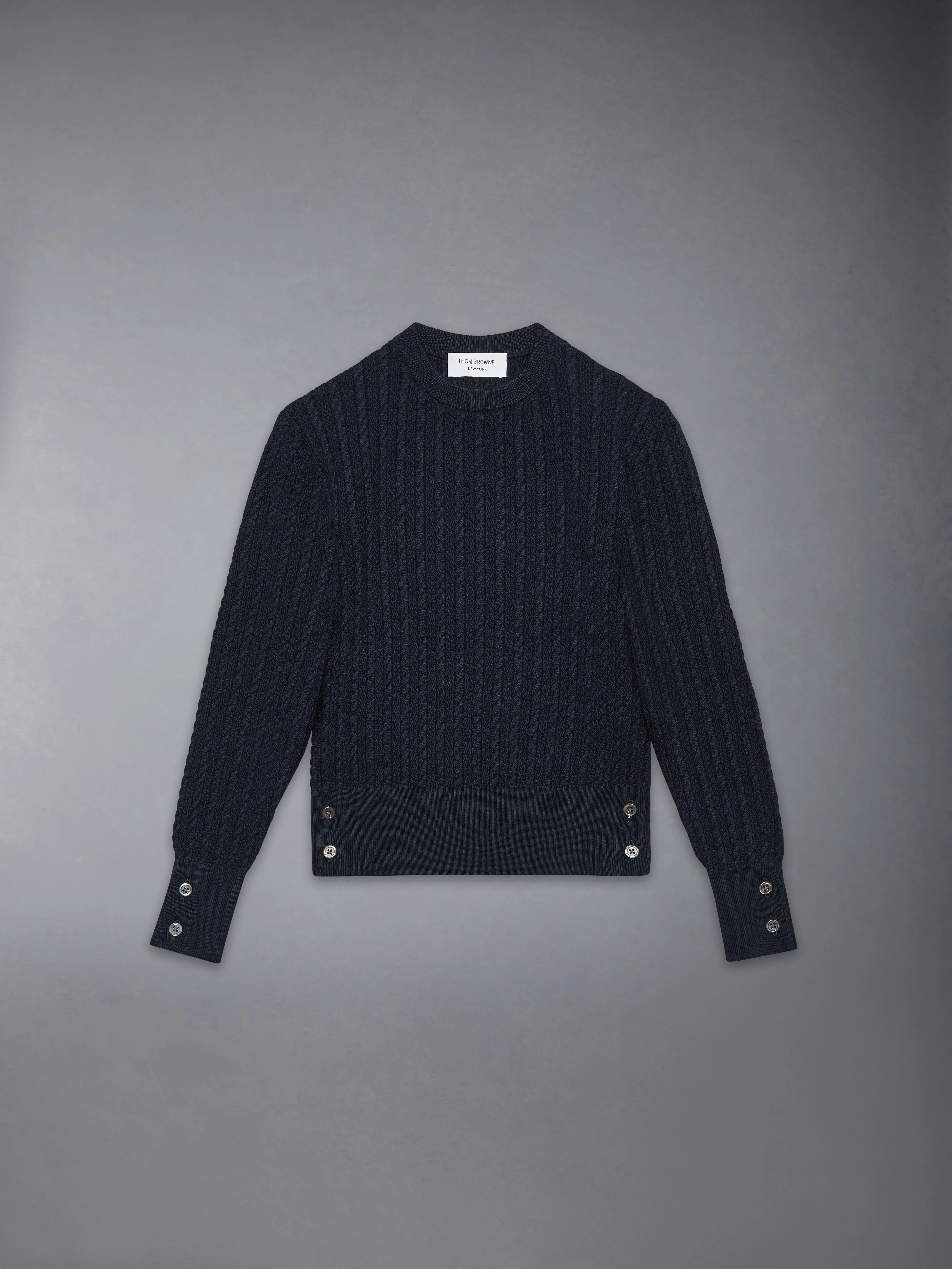 CHILDREN'S COTTON CABLE KNIT PULLOVER