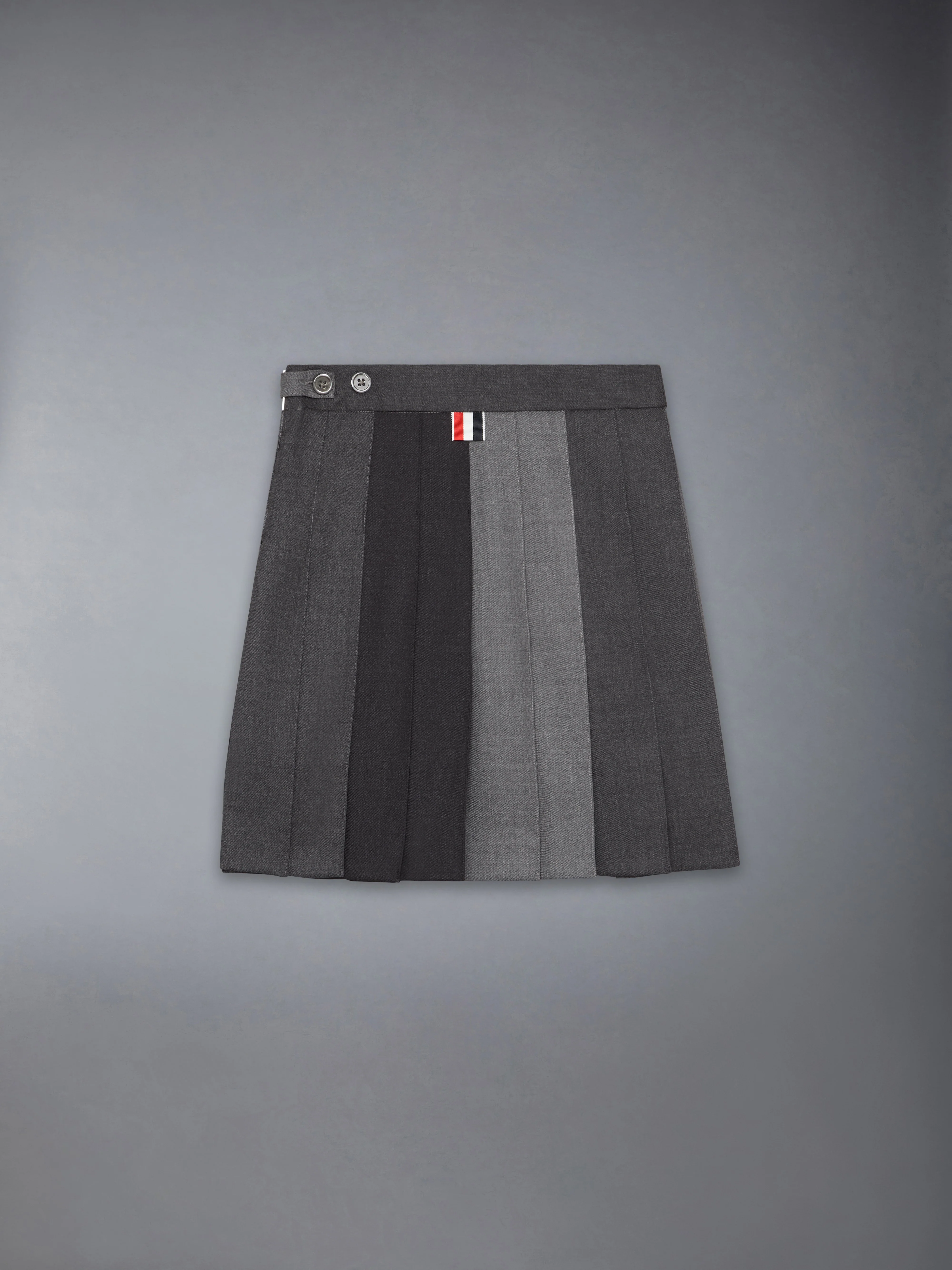 CHILDREN'S FUNMIX TWILL PLEATED MINI SKIRT